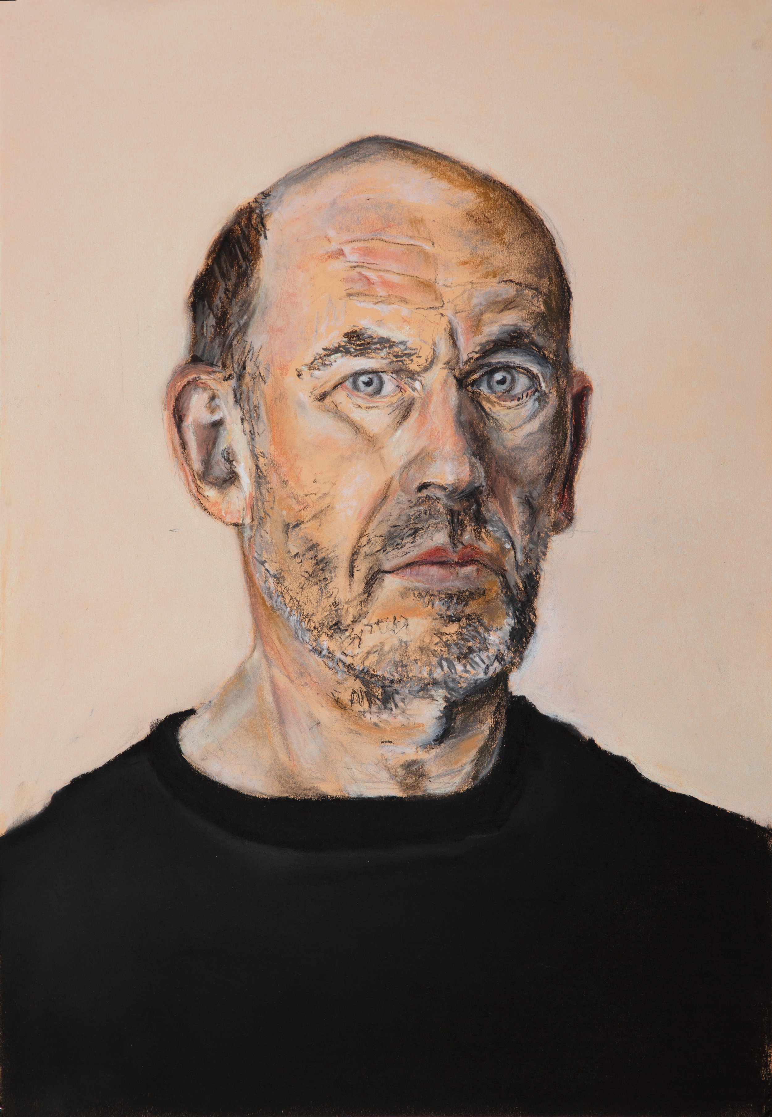 Selbst 2023, Pastell, Kohle, Kreide, Tonpapier,  49 x 39 cm