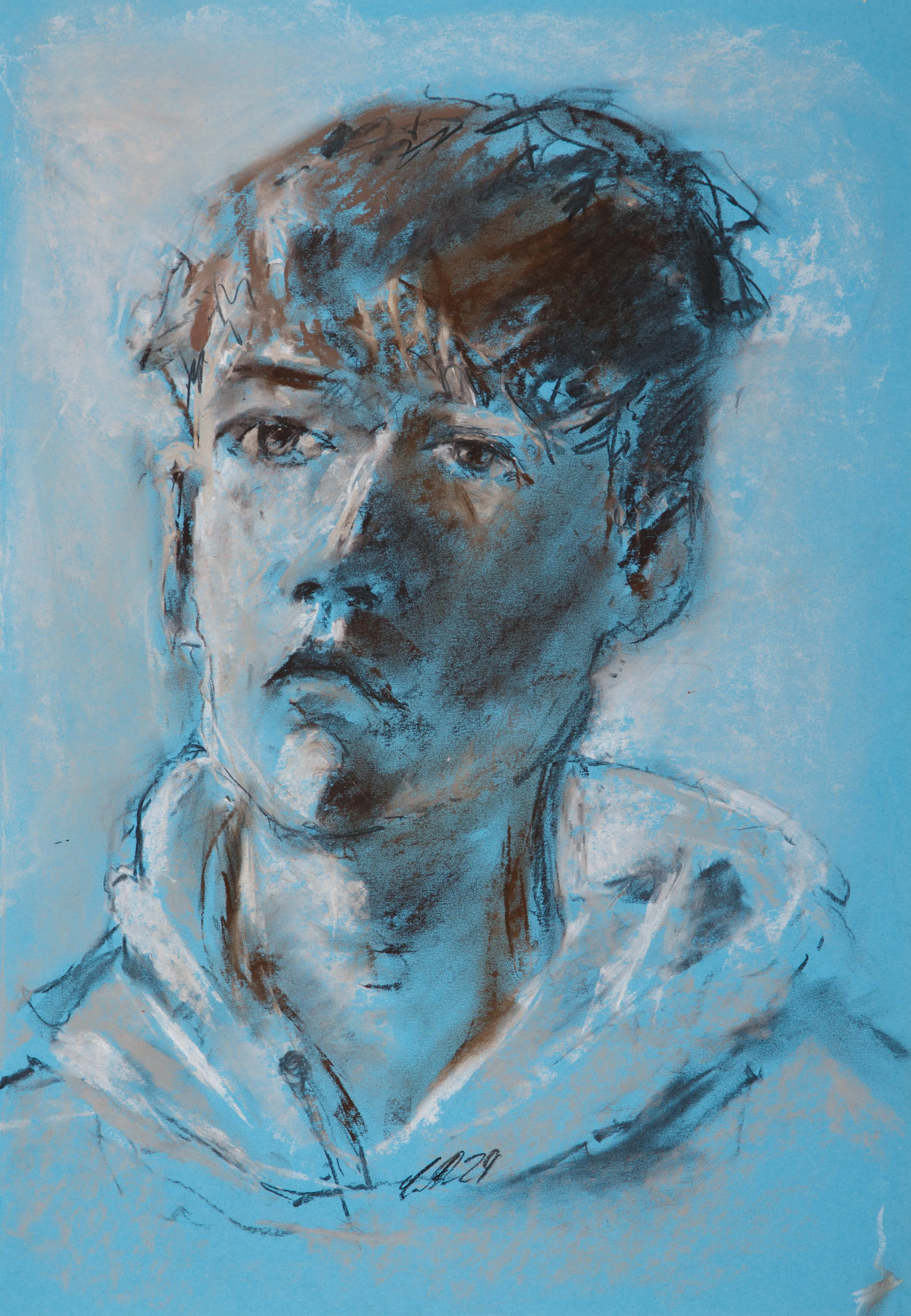 S. 2024, Pastell/Kohle, Tonpapier, 40 x 35 cm