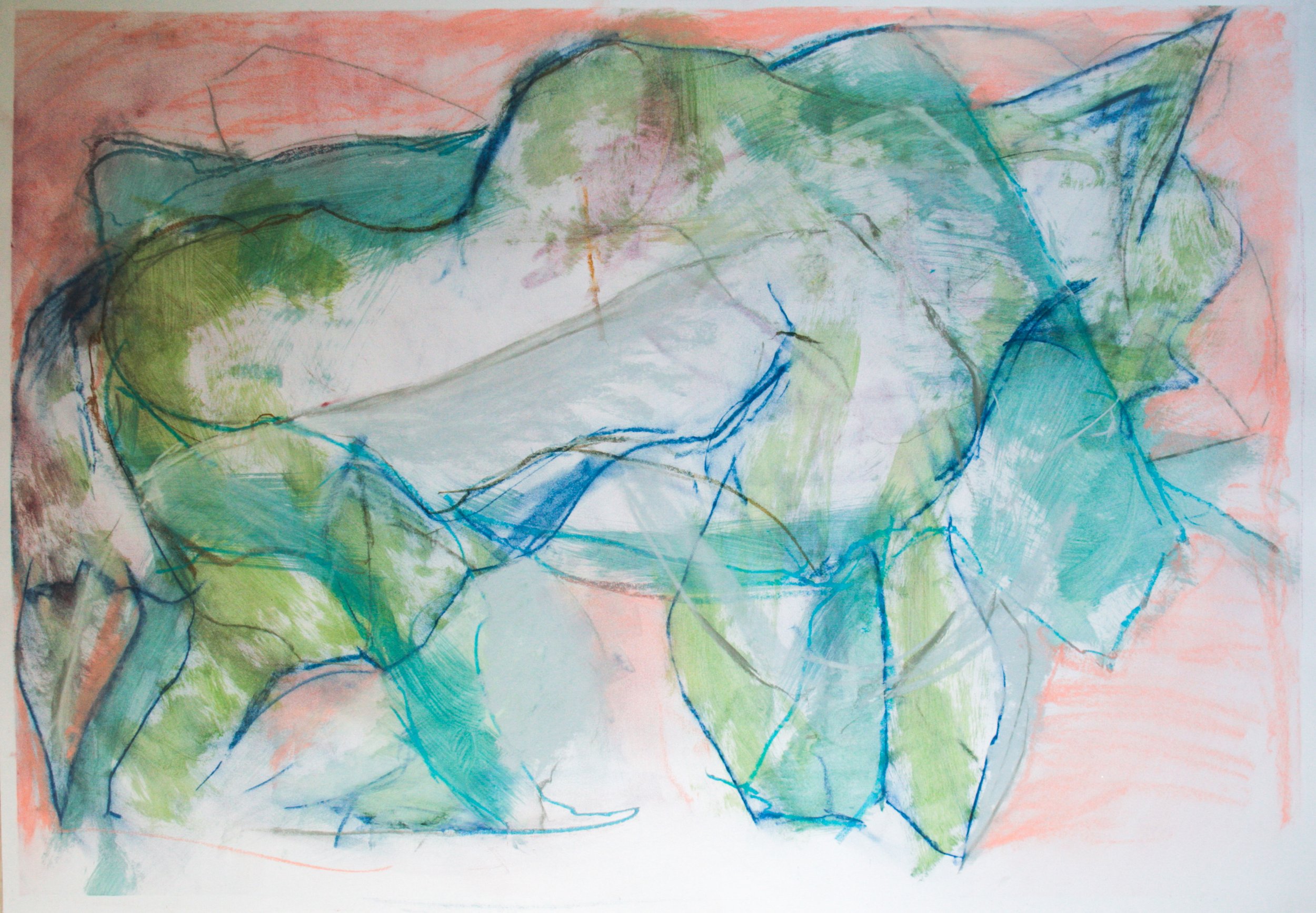 Tiere 2024, Mischtechnik, Karton, 70 x 100 cm