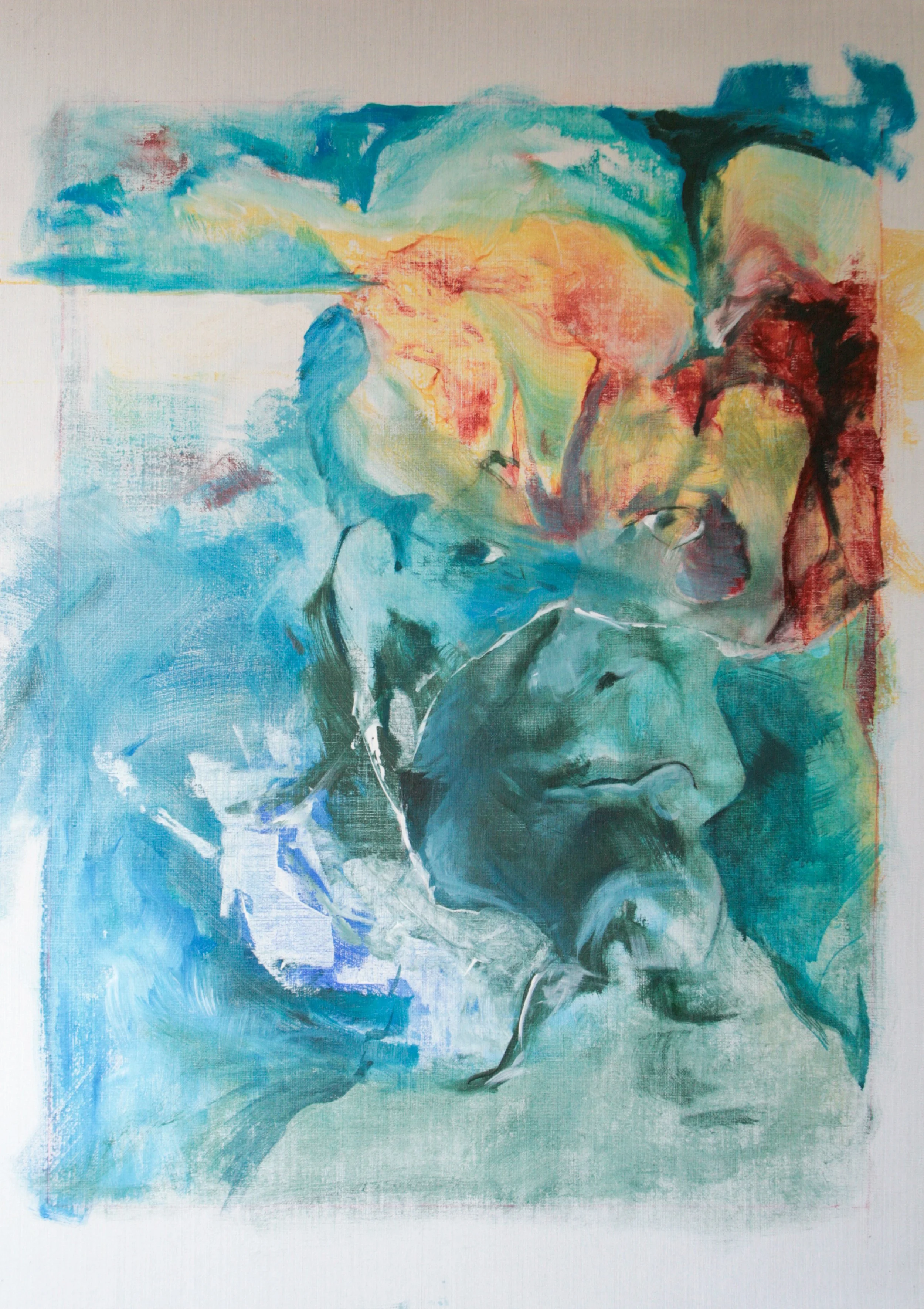 Fratze 1von8 2025, Acryl, Leinwand ungerahmt, 95 x 70 cm