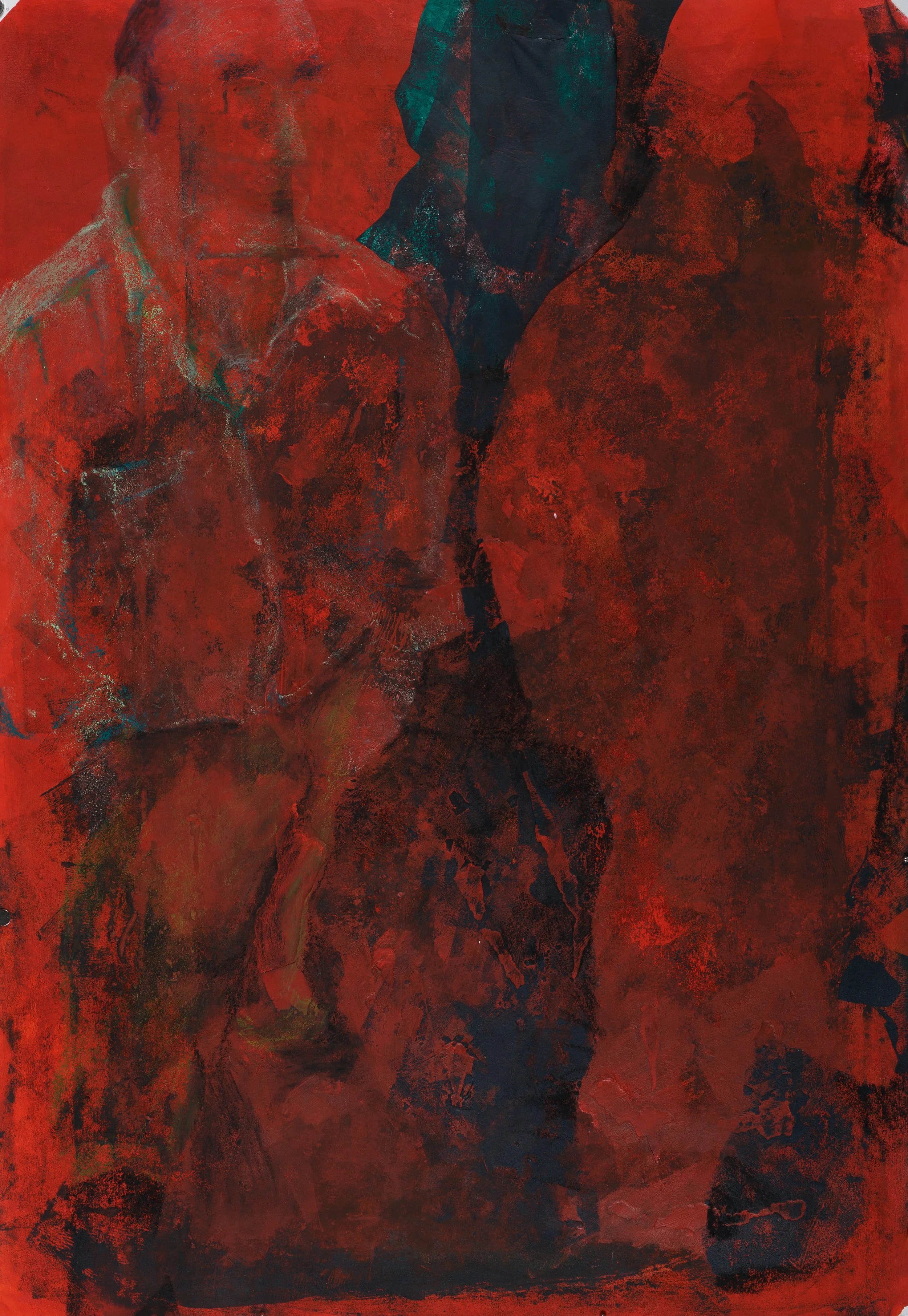 Ohne Titel 2023, Collage/Mischtechnik, Papier, 100 x 70 cm