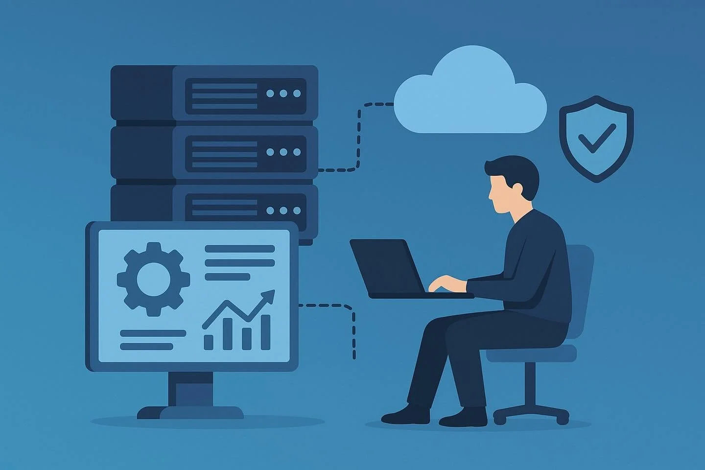 Sunucu y&ouml;netimi, sanallaştırma, performans optimizasyonu ve g&uuml;venlik g&uuml;ncellemeleri gibi t&uuml;m kritik s&uuml;re&ccedil;leri profesyonelce &uuml;stleniyoruz. Windows Server, Linux, Hyper-V ve VMware altyapılarınız i&ccedil;in tam kap