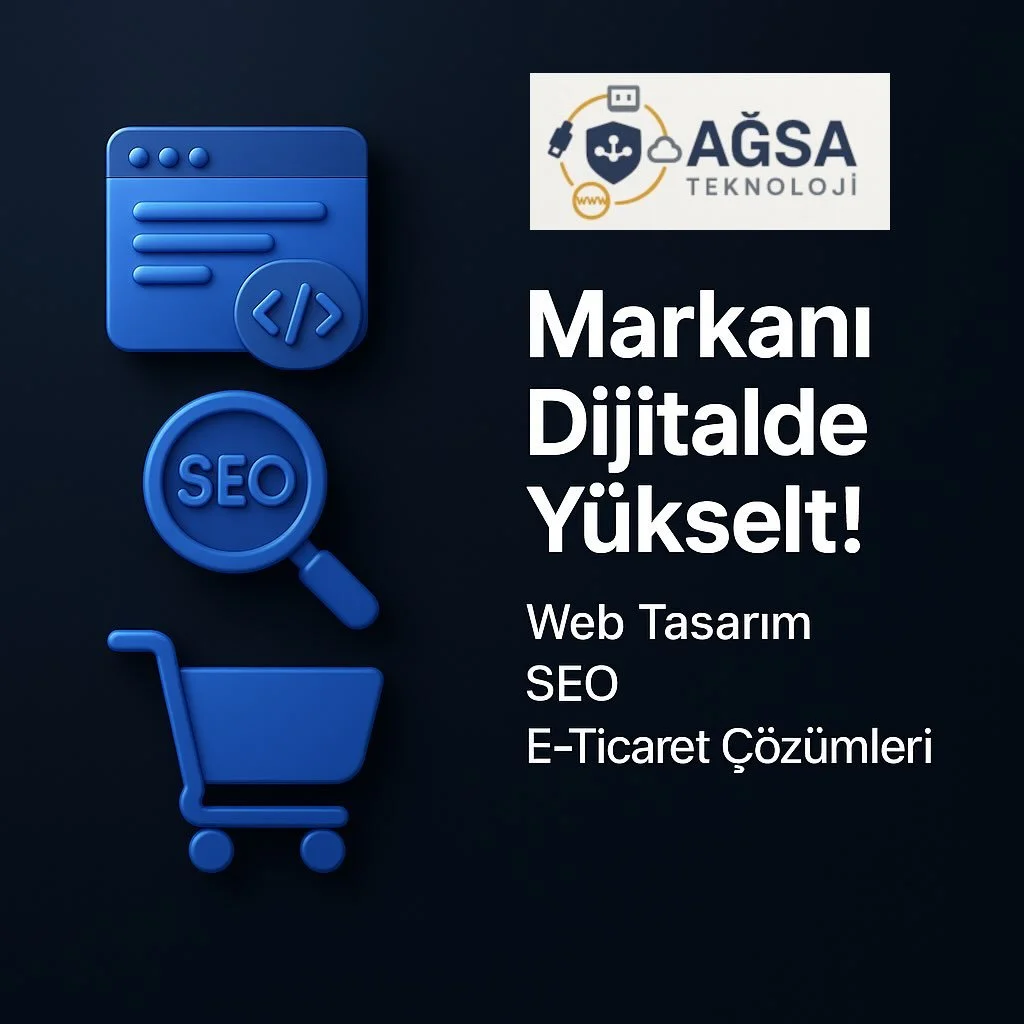 Markanız dijitalde g&ouml;r&uuml;nm&uuml;yorsa, rakipleriniz sizi &ccedil;oktan ge&ccedil;ti demektir&hellip; 

Ağsa Teknoloji olarak;
✔ Modern ve hızlı Web Tasarım,
✔ Google&rsquo;da &uuml;st sıralara taşıyan SEO &Ccedil;alışmaları,
✔ Satış getiren 