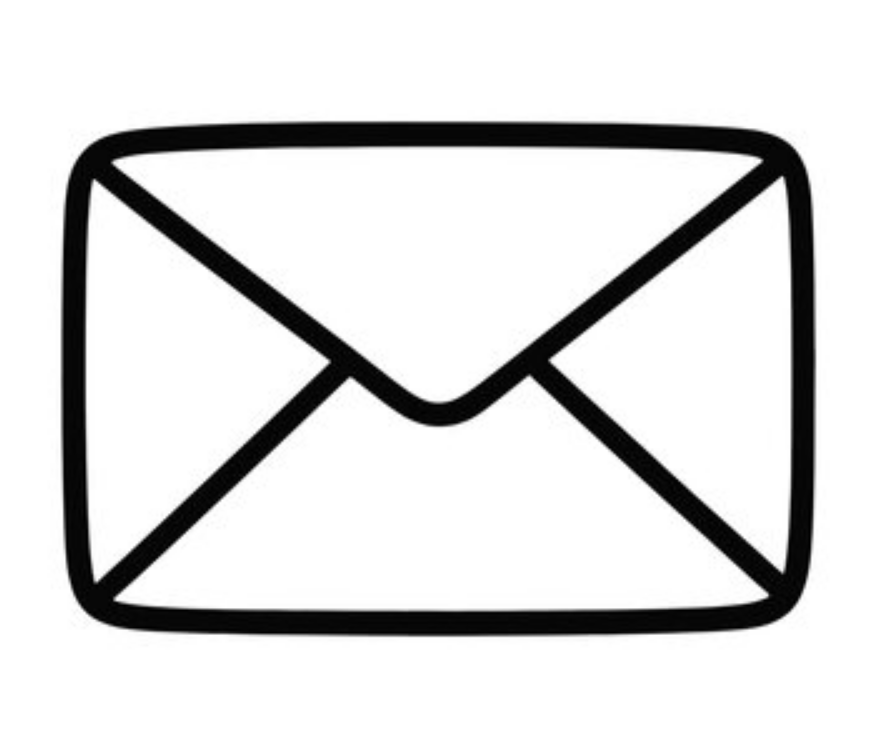 Outline of an envelope or letter.