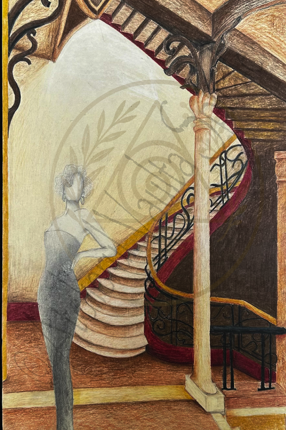 Figure at the Threshold - Drawing