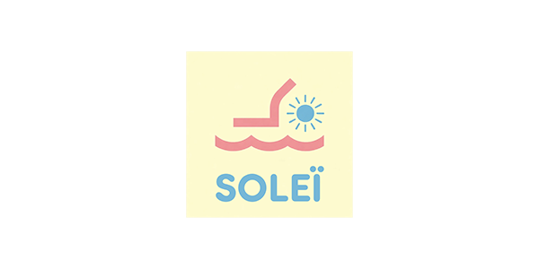 Logo avec une cigarette stylisée, un soleil et le mot 'SOLEİ' en lettres bleues.