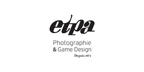 Logo d'ETPA, école de photographie et de game design, avec le texte 'Depuis 1971'.