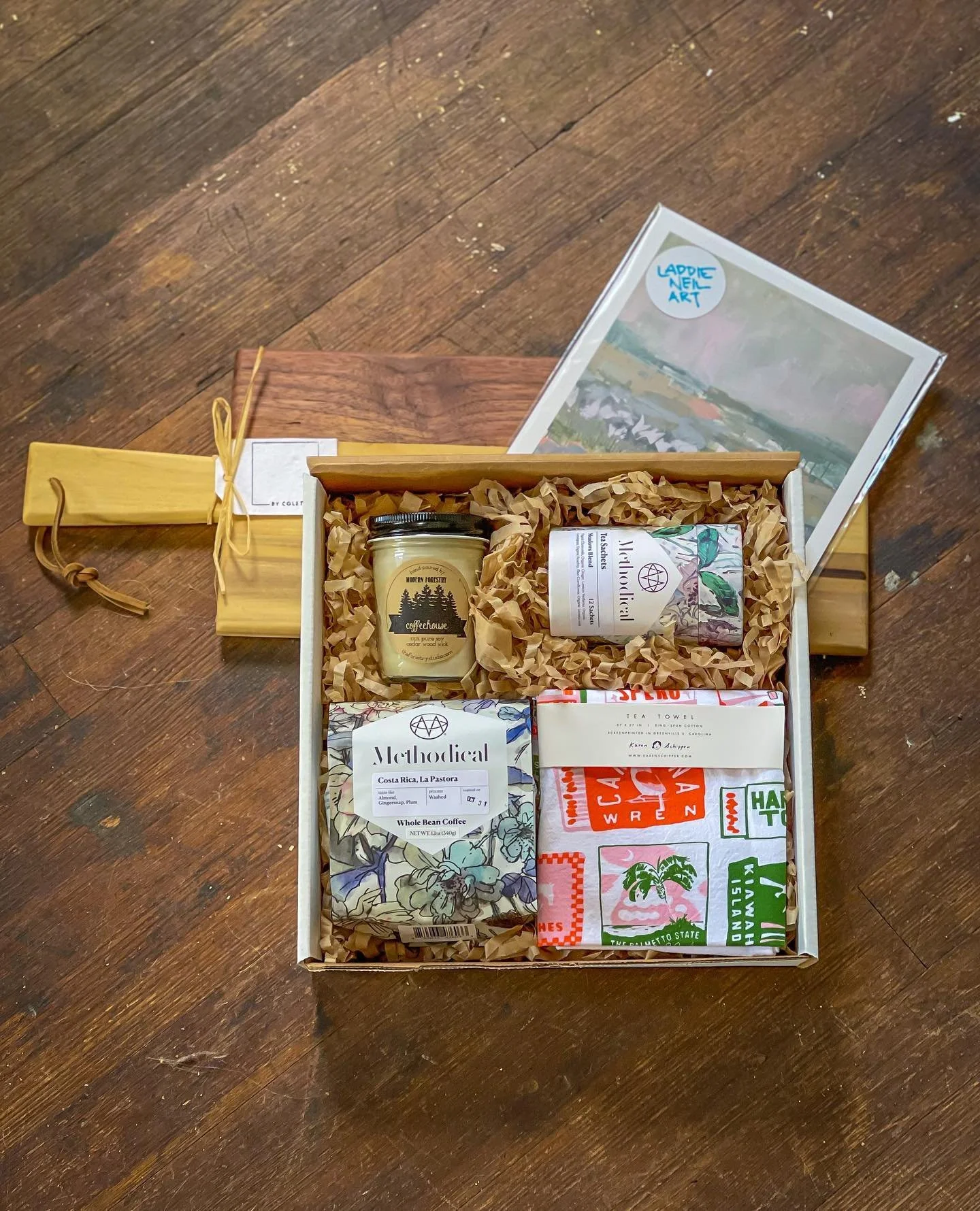 &ldquo;Welcome Home&rdquo; - Whether you are visiting home for the holidays or you are starting an adventure in a new home, we&rsquo;d love to welcome you or someone special with this gift box. 

We only have a few left, and these are some of the las