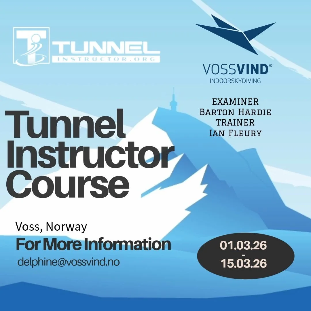 🌬️ Tunnel Instructor Course A spotter &ndash; Voss, Norway 🇳🇴
📅 01.03.26 &ndash; 15.03.26

Ready to take your tunnel skills to the next level? 🚀
Join us in beautiful Voss, Norway, for an intensive and internationally recognized Official Tunnel I