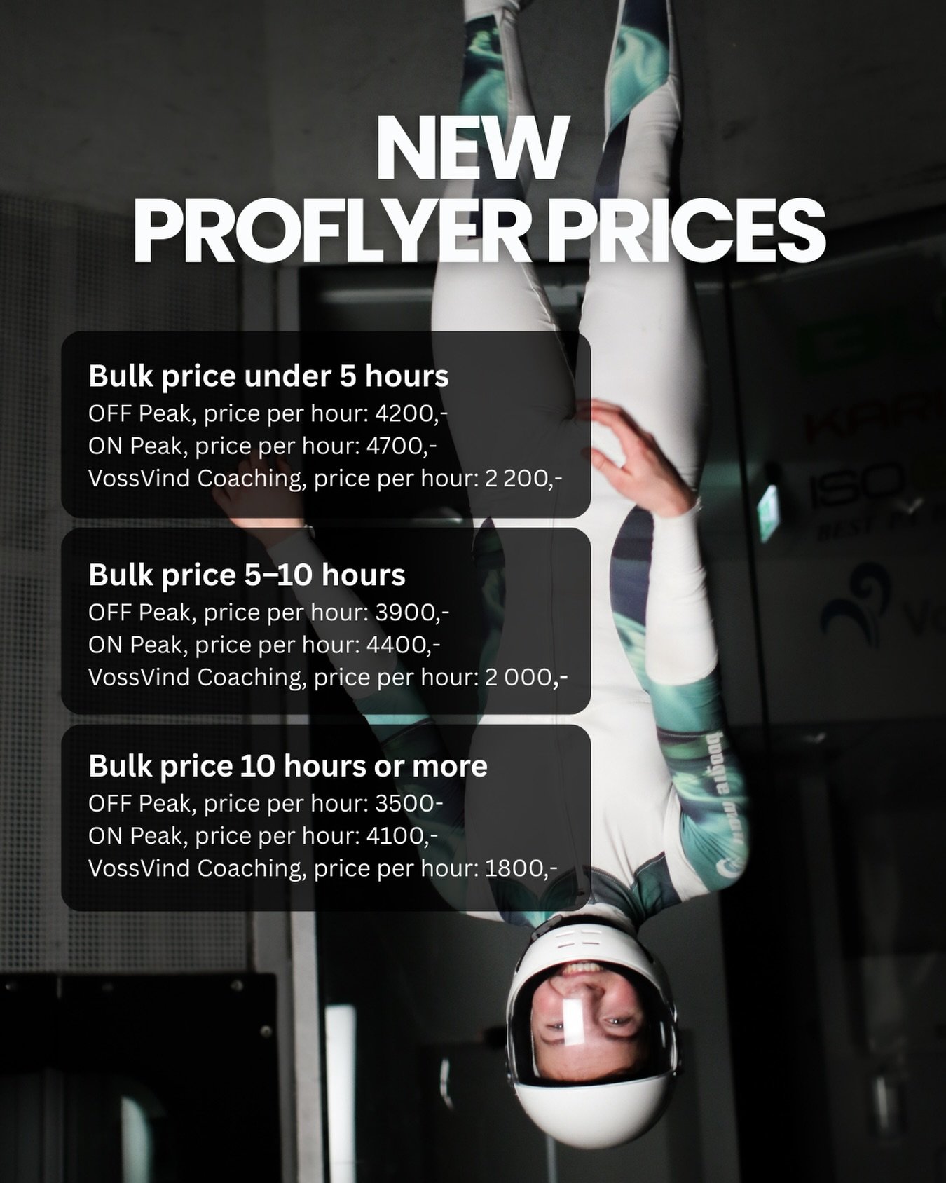 Proflyers, this one&rsquo;s for you! 
New, even better prices at VossVind 🤩

OFF peak: Weekdays 12-17 and Sundays