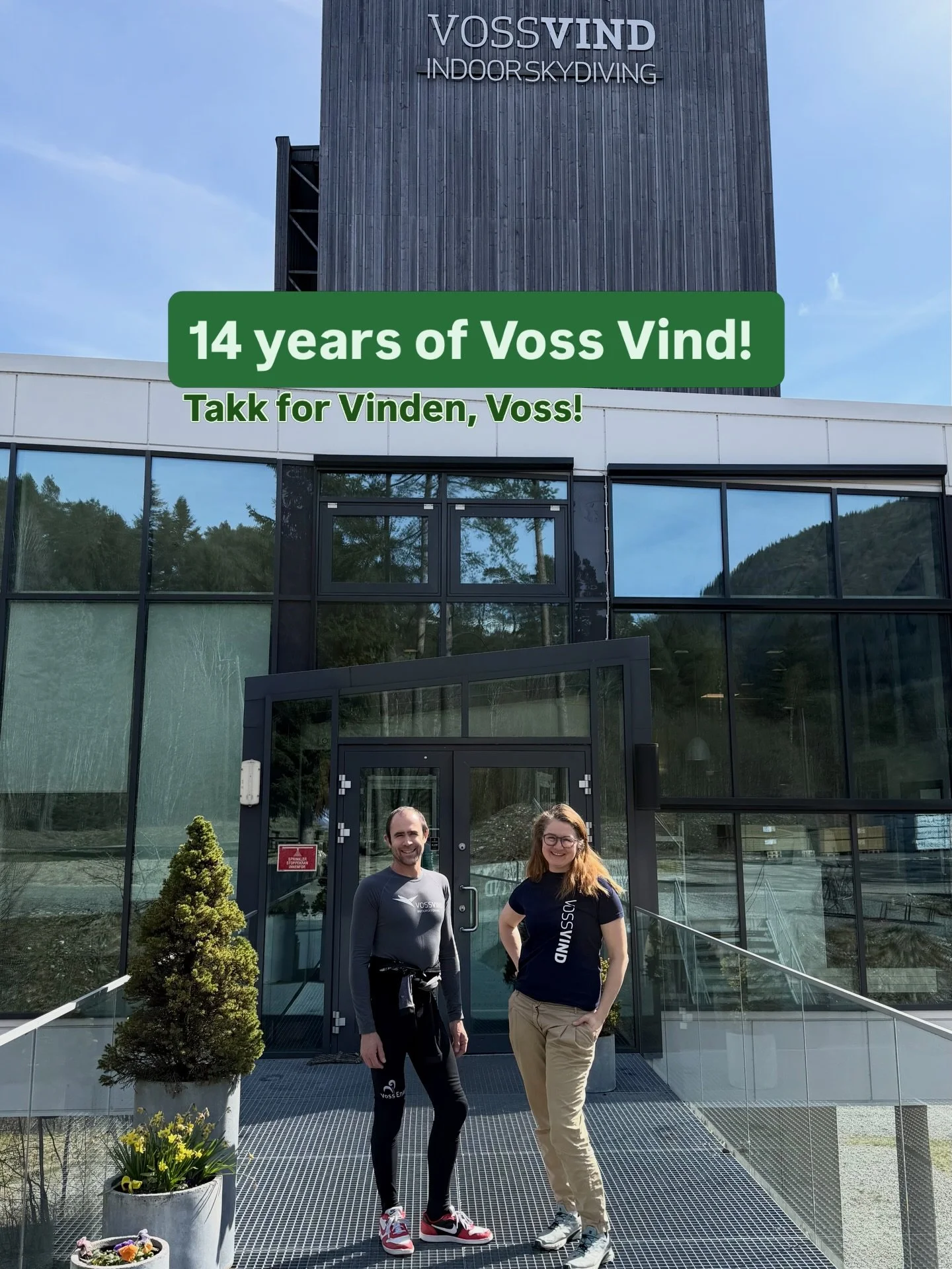 Takk for Vinden, Voss! 💚💙💚

14 years ago, the tunnel opened here in Voss &ndash; and what a journey it has been! 

Delphine and Bart have been two very steady hands behind VossVind, helping keep the wind alive for first-timers, skydivers, pro-athl