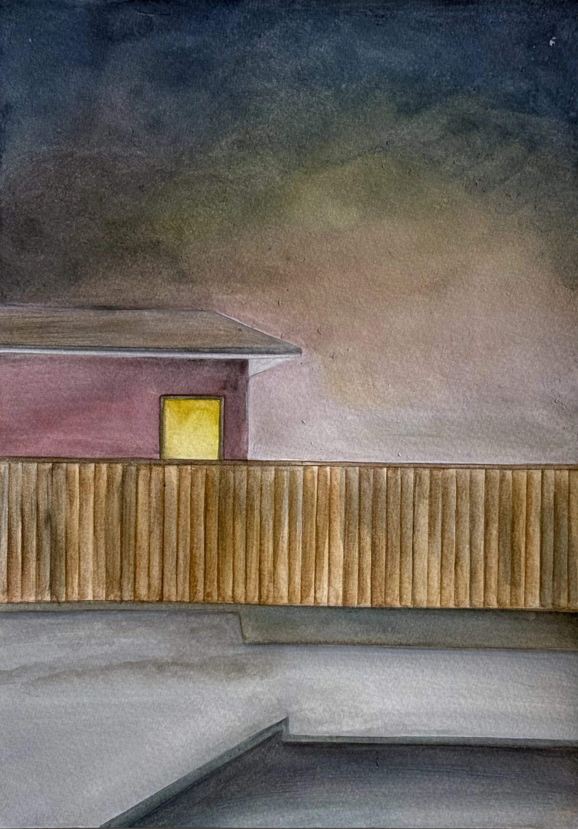 Breath of space-6, Watercolour on paper, 8 x 12 in, 2024.