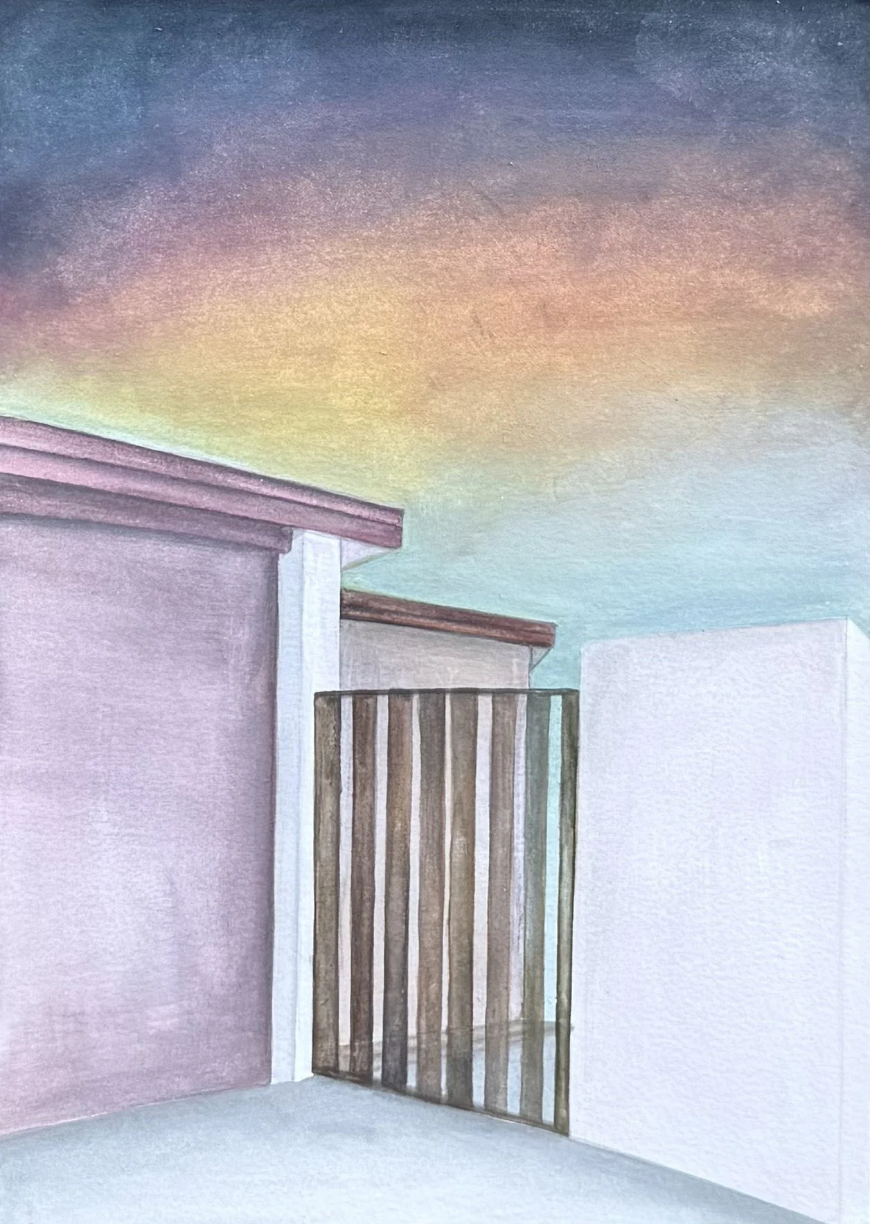 Breath of space-3, Watercolour on paper, 8 x 12 in, 2024.
