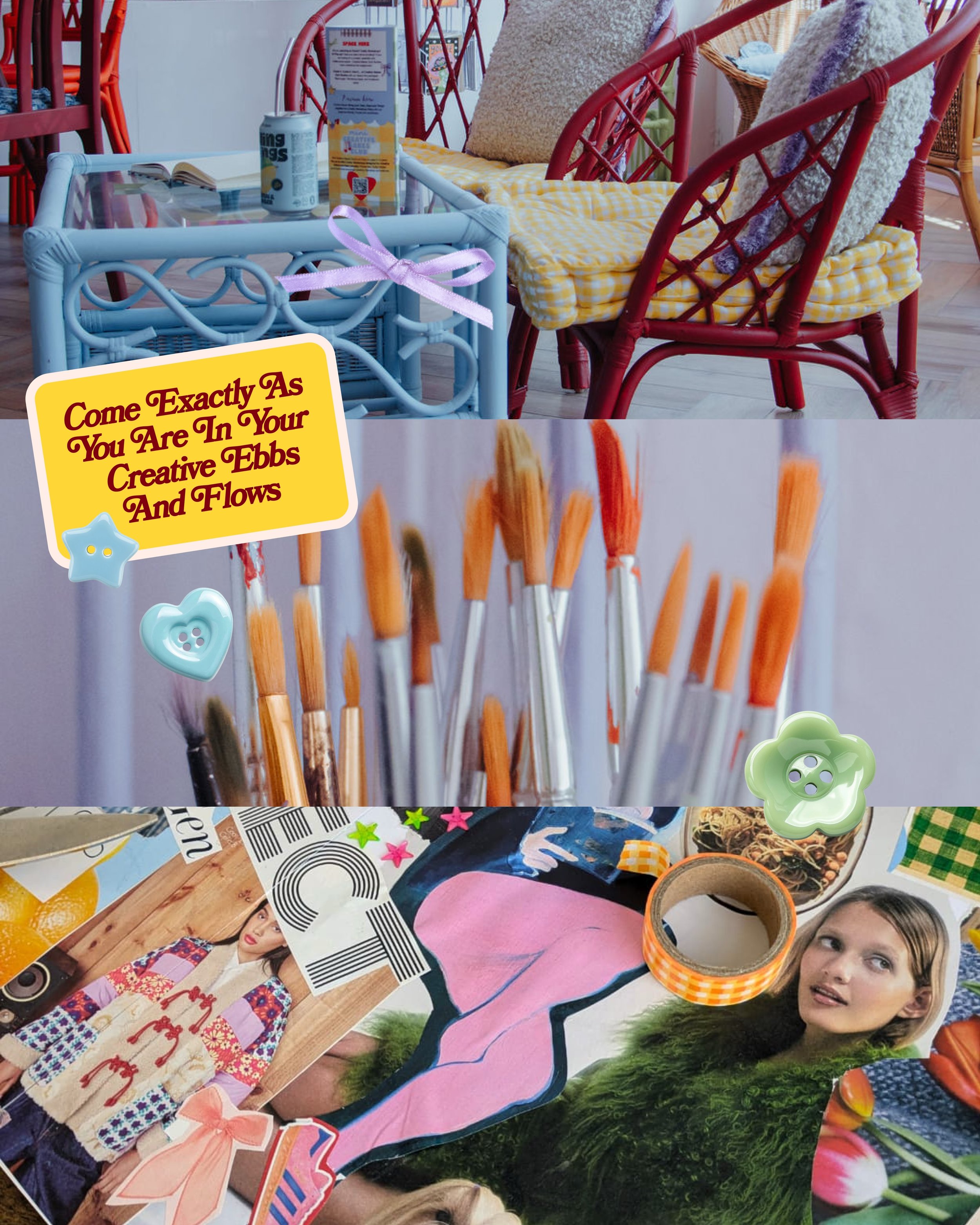 We are known (and L❤️VED) for our Crafty get-togethers and events. Why? Because they&rsquo;re homey, wholesome - yet have vibrant n&rsquo; artistic vibe. Here&rsquo;s what&rsquo;s going on in the Studio this week&hellip; 😚✂️

💻 Billy No Mates x Cow