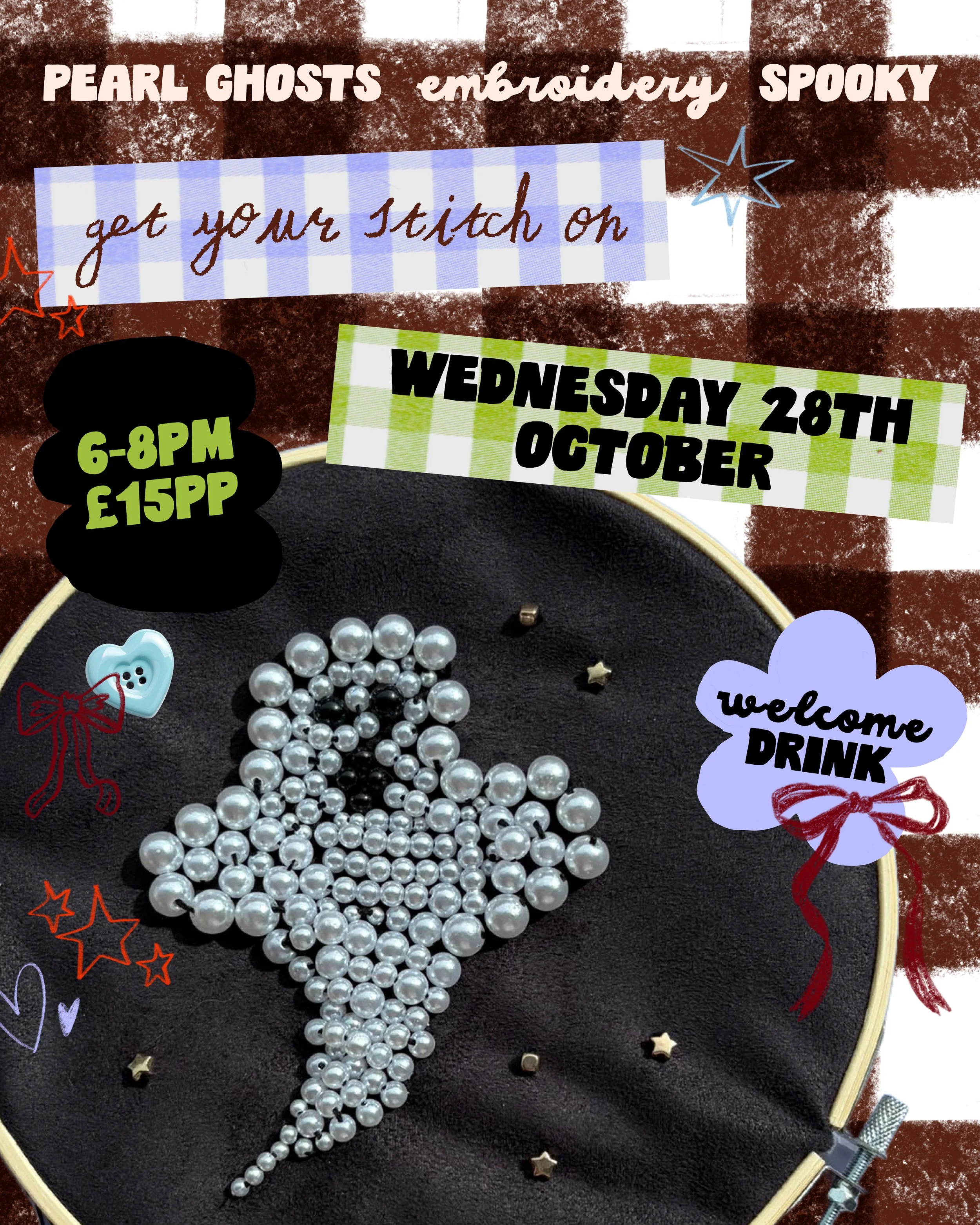 Pearl Ghost Embroidery | Wednesday 28th October