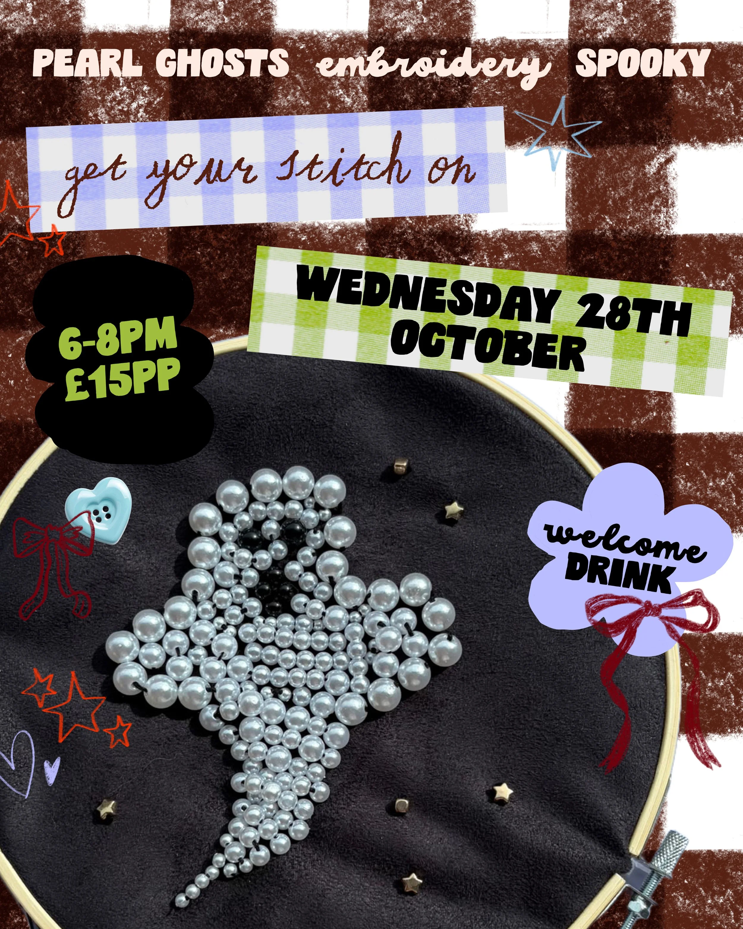 Pearl Ghosts Embroidery Wednesday 28th October 2026