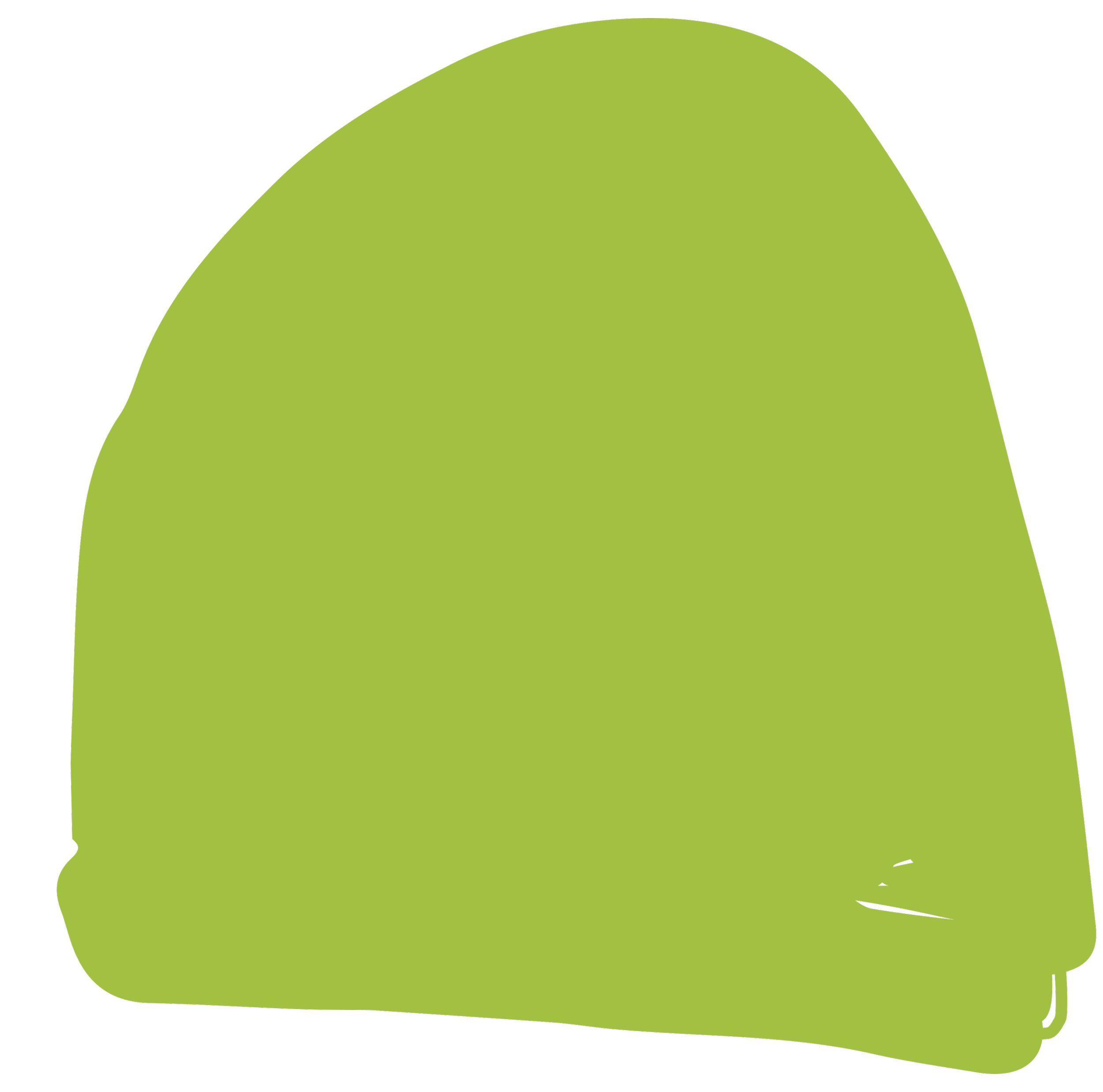 A light purple winter hat with a folded brim and small decorative elements near the edge.