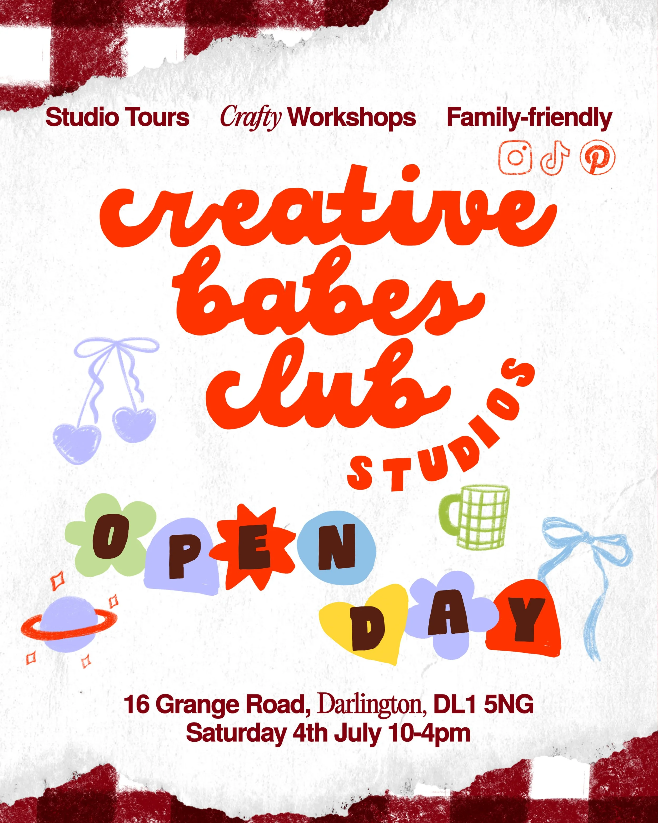 Open Day Flyer for Creative Babes Club Studios