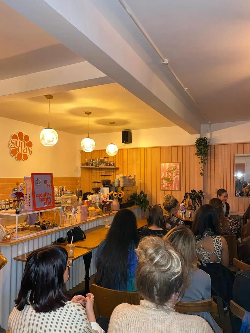 Our Panel Event at @sundaycoffeeandkitchen with an audience of North East Creative Babes.