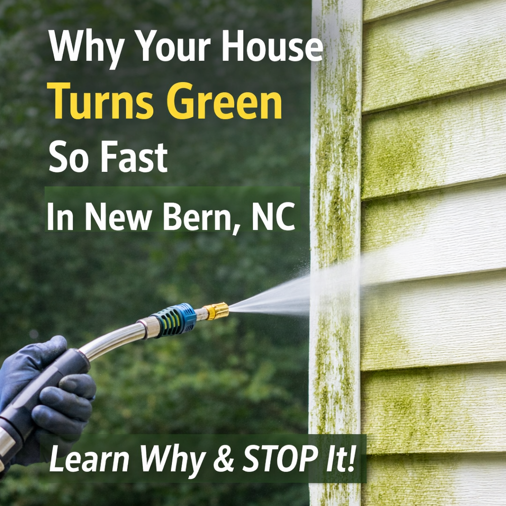 Why Your House Turns Green So Fast in New Bern, NC (And How to Stop It)