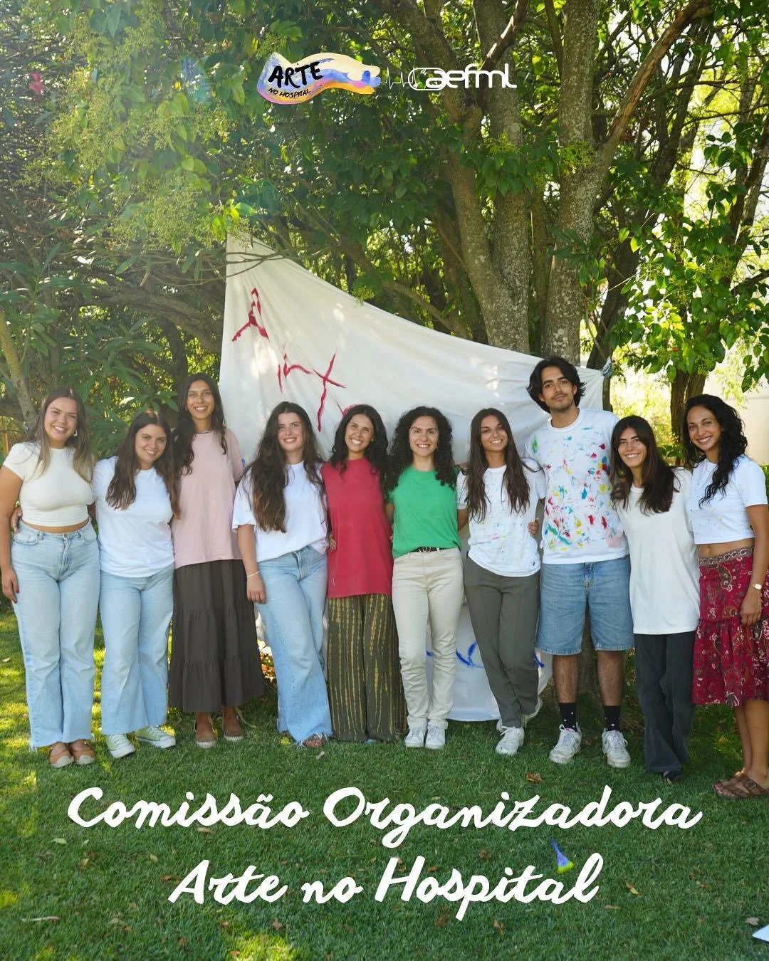 Apresentamos a Comiss&atilde;o Organizadora do Arte no Hospital 🎨🏨 2025/26

📌 Coordena&ccedil;&atilde;o Geral &ndash; In&ecirc;s Mata e Ana Sofia Barradas, a orientar o projeto e a ligar todos os departamentos.

🎨 Departamento Art&iacute;stico e 