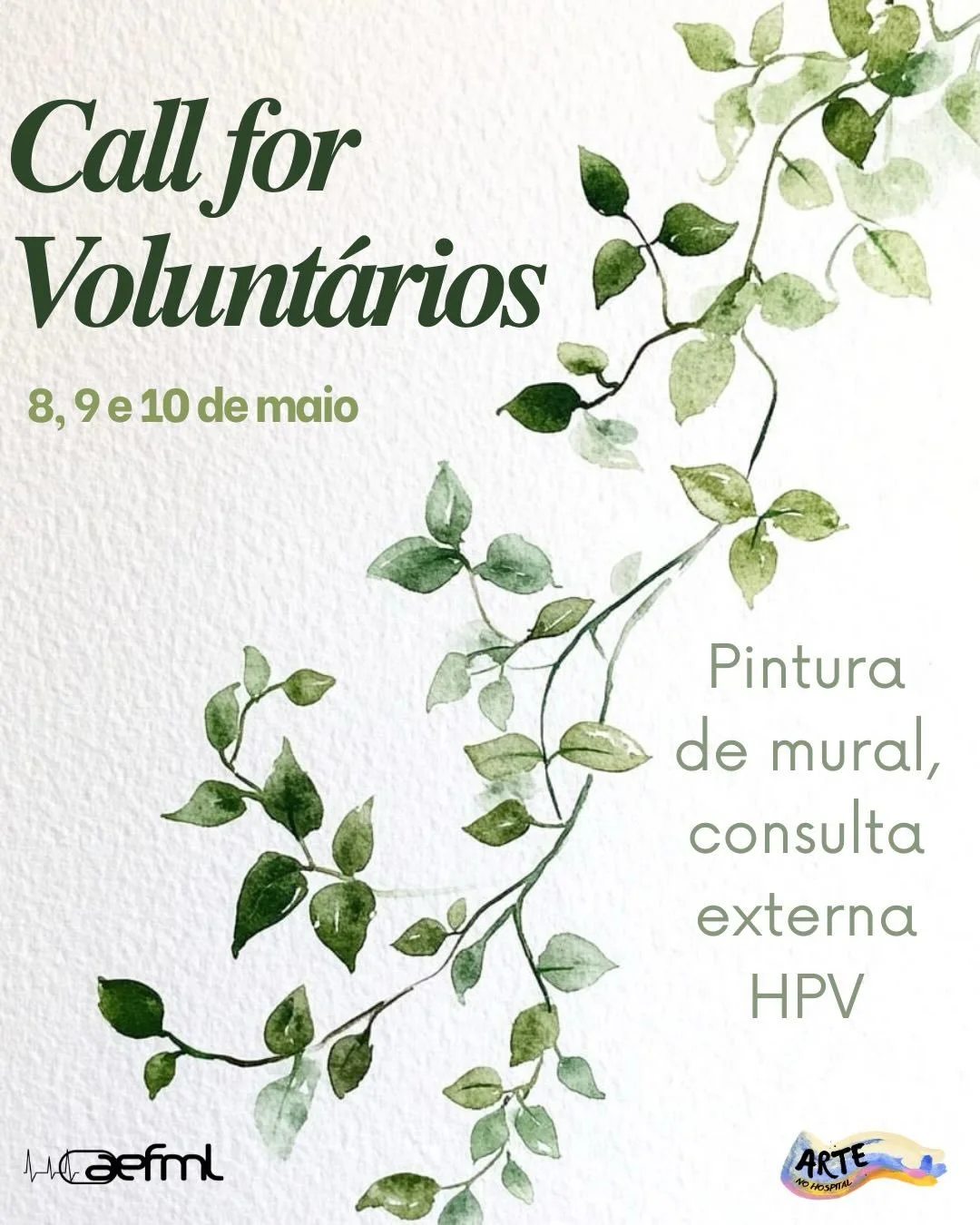Ol&aacute; colega! J&aacute; tinhas saudades de pintar paredes? 
Estamos de volta para mais um momento de pinturas e queremos a tua ajuda! 
Vem connosco humanizar mais um espa&ccedil;o de sa&uacute;de! 🤍