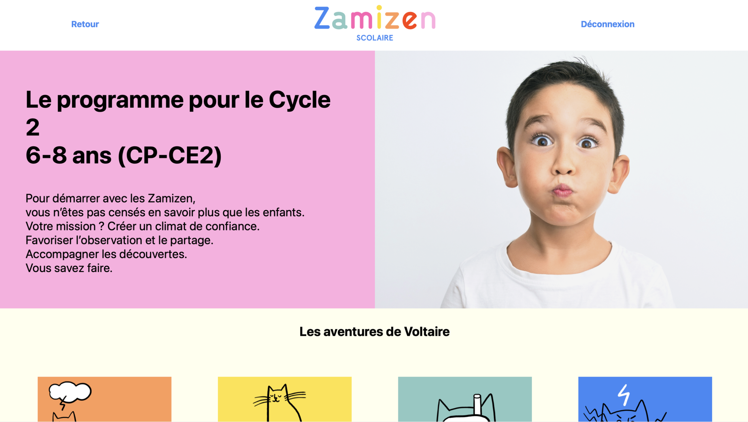 Miniature de la page cycle 2 de l'espace scolaire