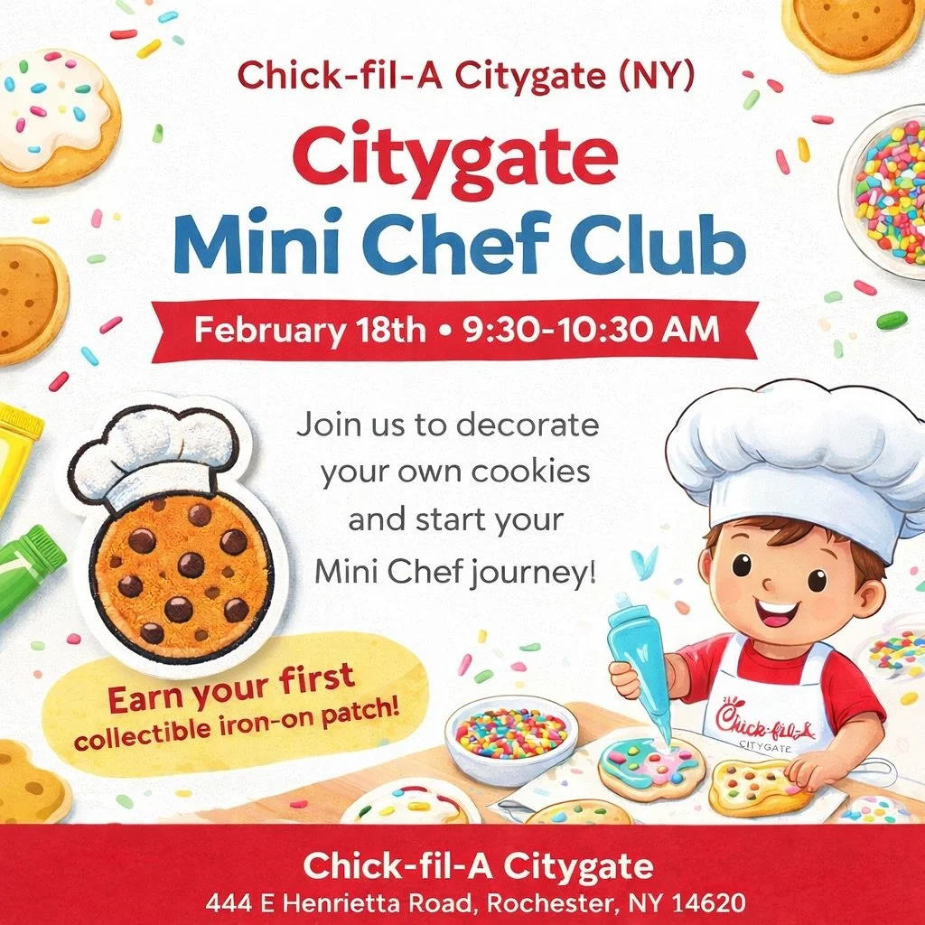 The Citygate Mini Chef Club is here! 🍪

Join us for our first event as your little ones decorate their own cookie and earn their very first collectible Mini Chef patch to go on their custom apron. Every month your mini chef can add to their patch co