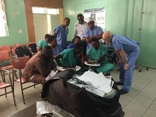 Dr. Duffy in Haiti hospital during a global surgery trip