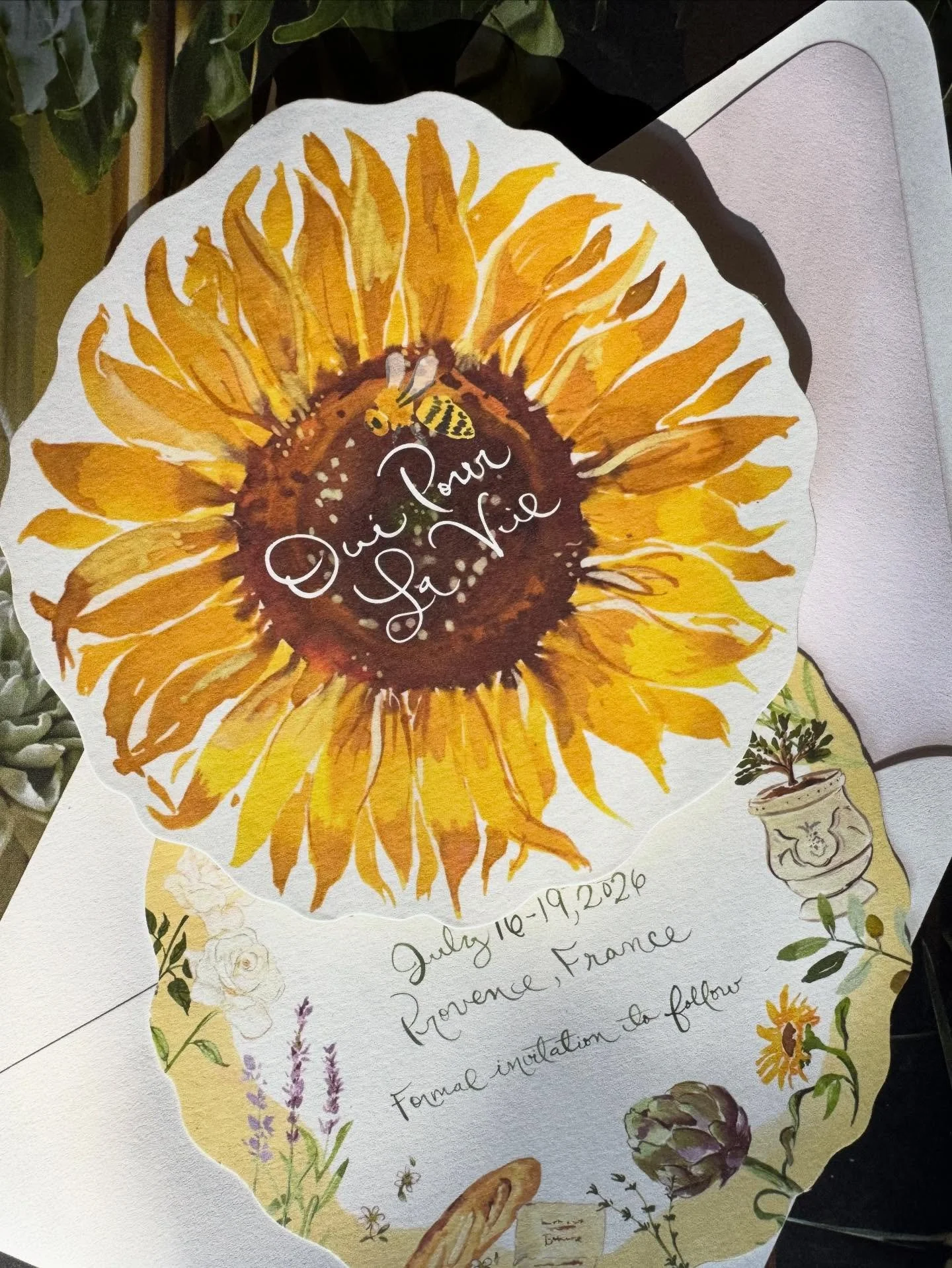 Provence, on paper. Custom Save the Dates for a wedding in the south of France. So inspired by the weddings taking shape this year 🇫🇷🌻