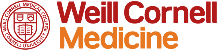 Well Cornell Medicine logo with text 'Well Cornell Medicine' in red and orange, and the Cornell Medicine emblem in red on a black background.