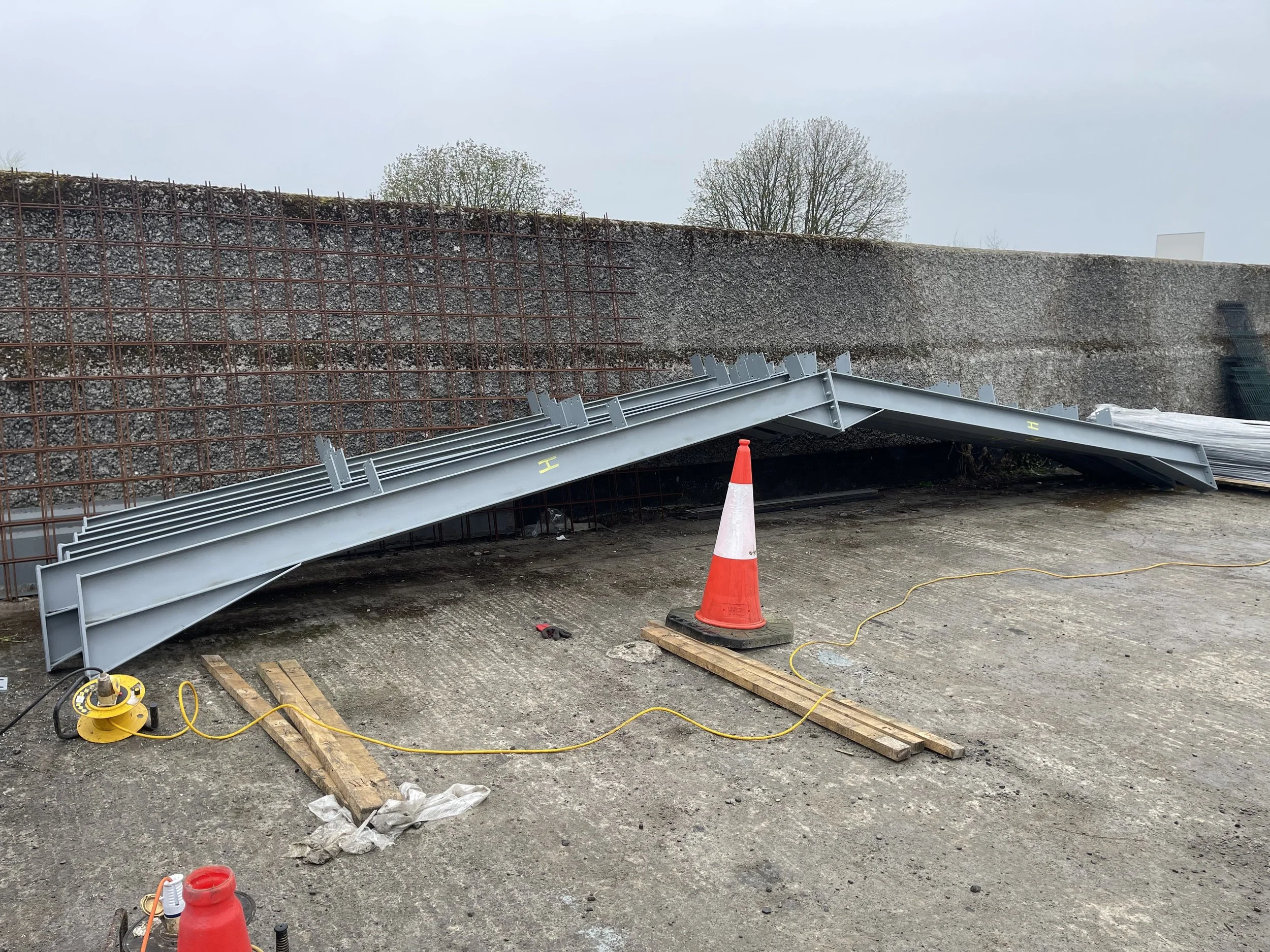 Roof beams ready