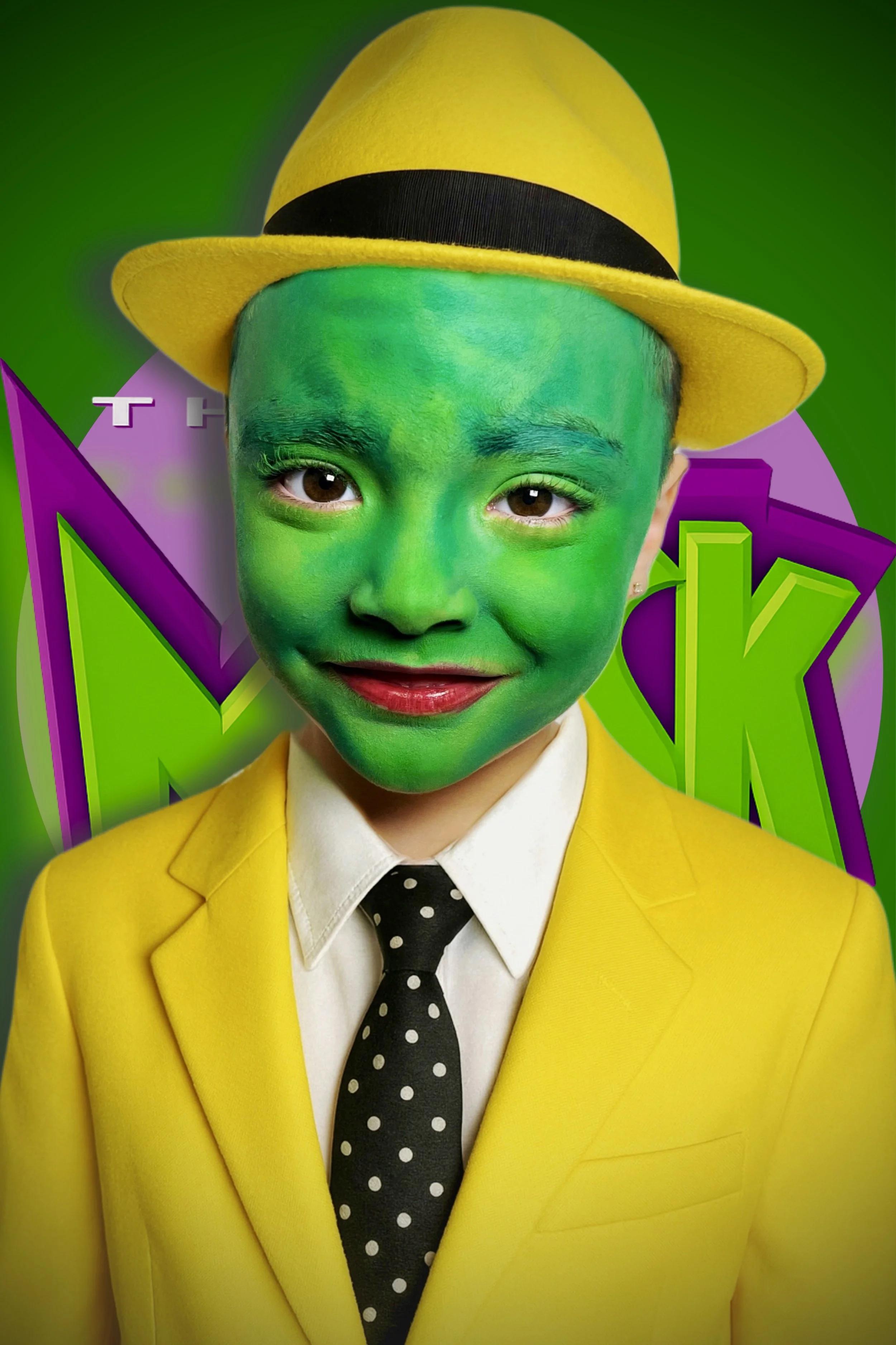 The Mask, Jim Carrey, sfx makeup, childrens face painting, professional photos