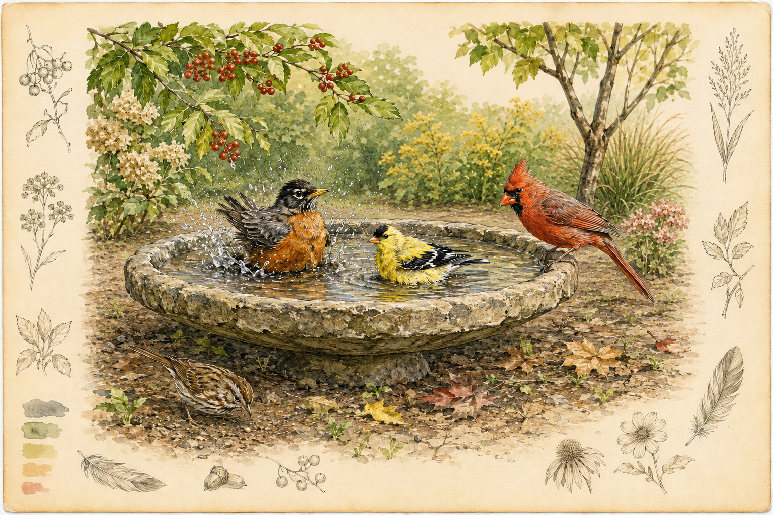 Bird Baths and Water Features