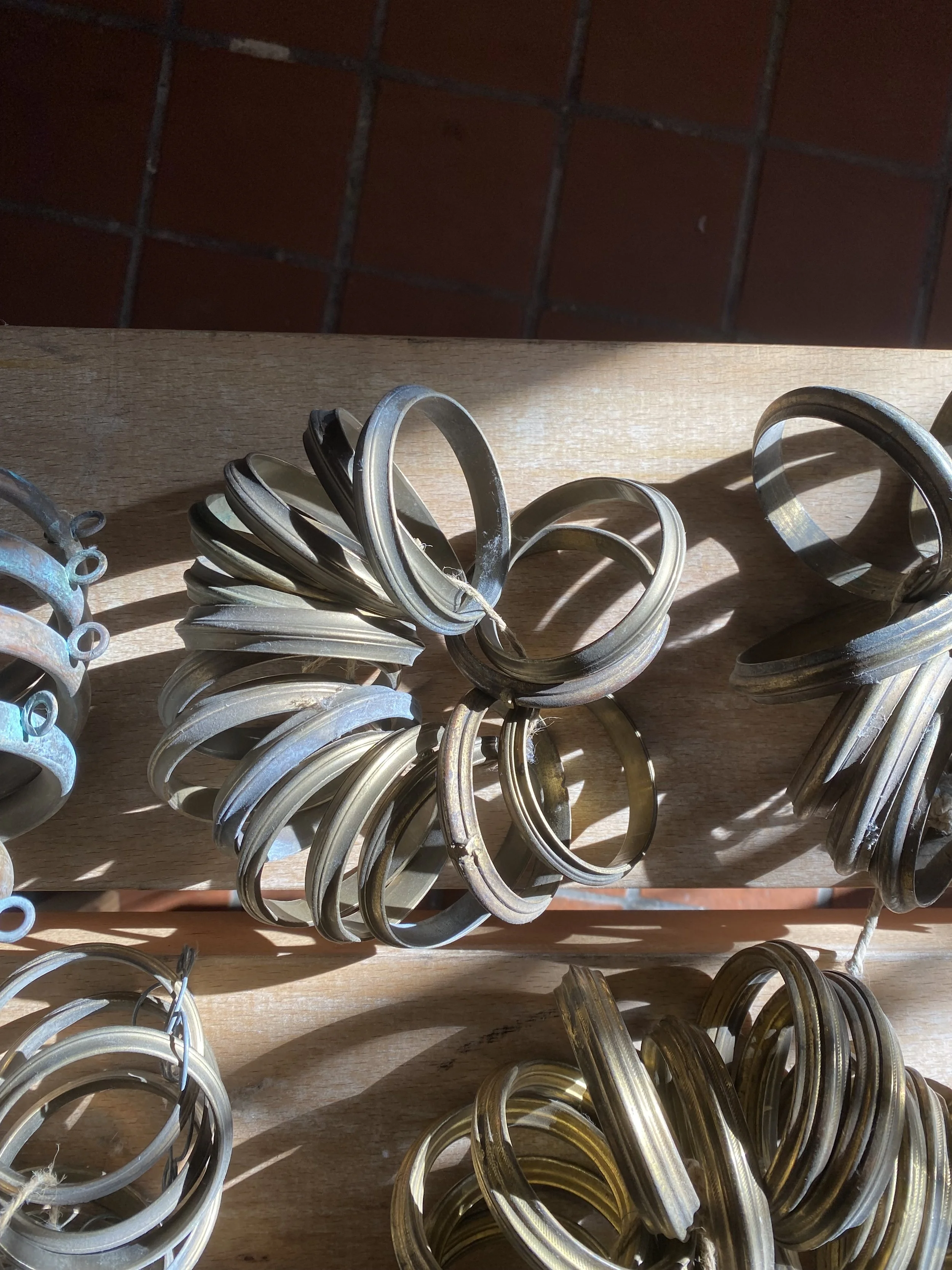 Brass curtain rings $280