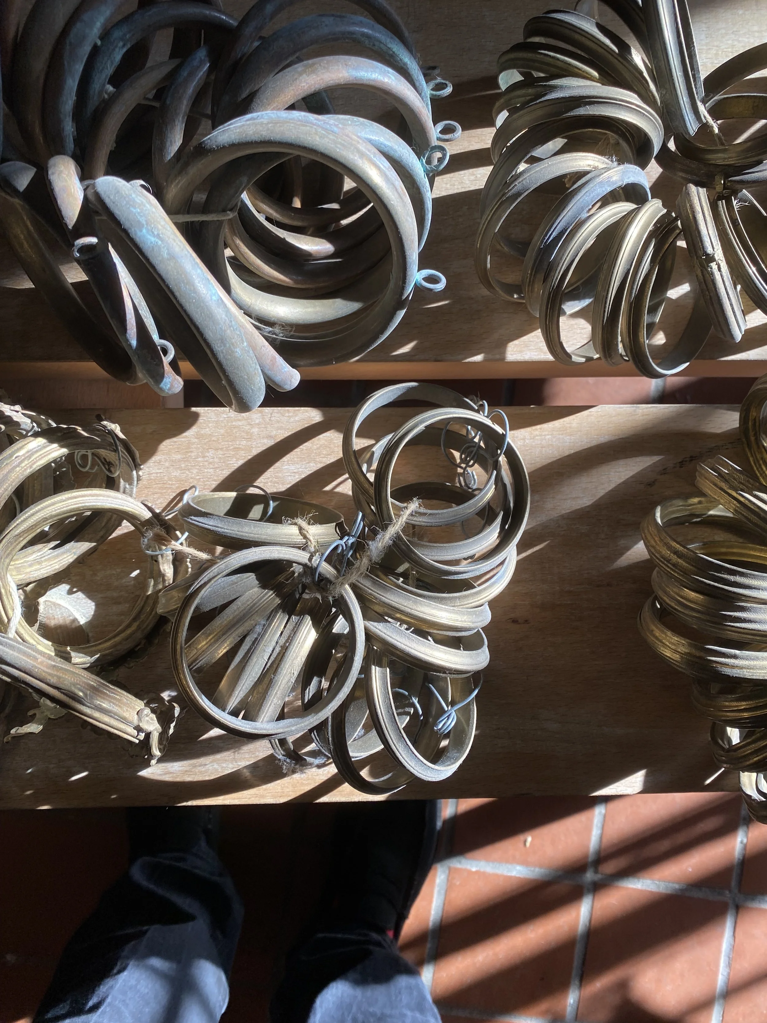 Brass curtain rings $280