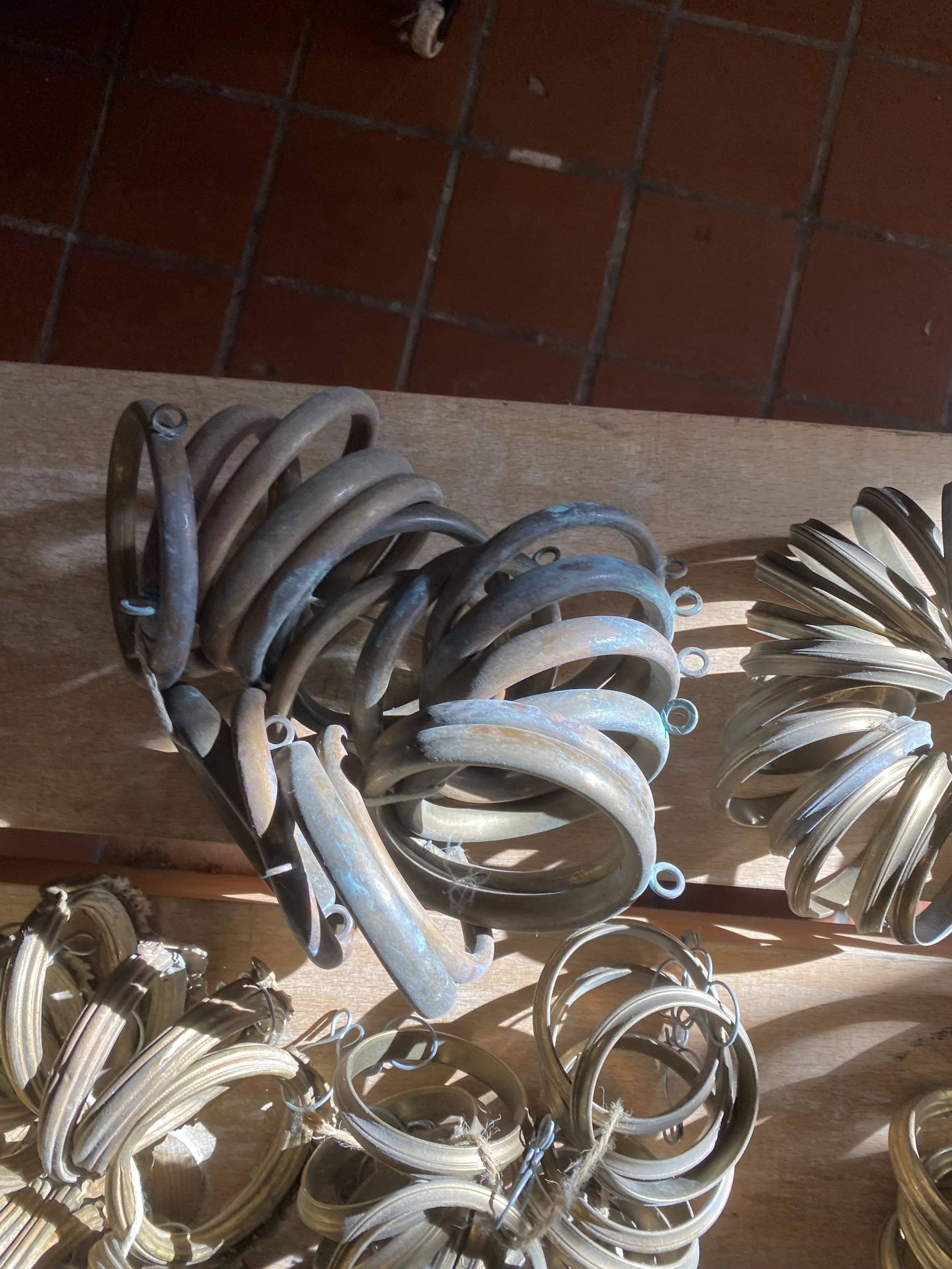 Brass curtain rings $220