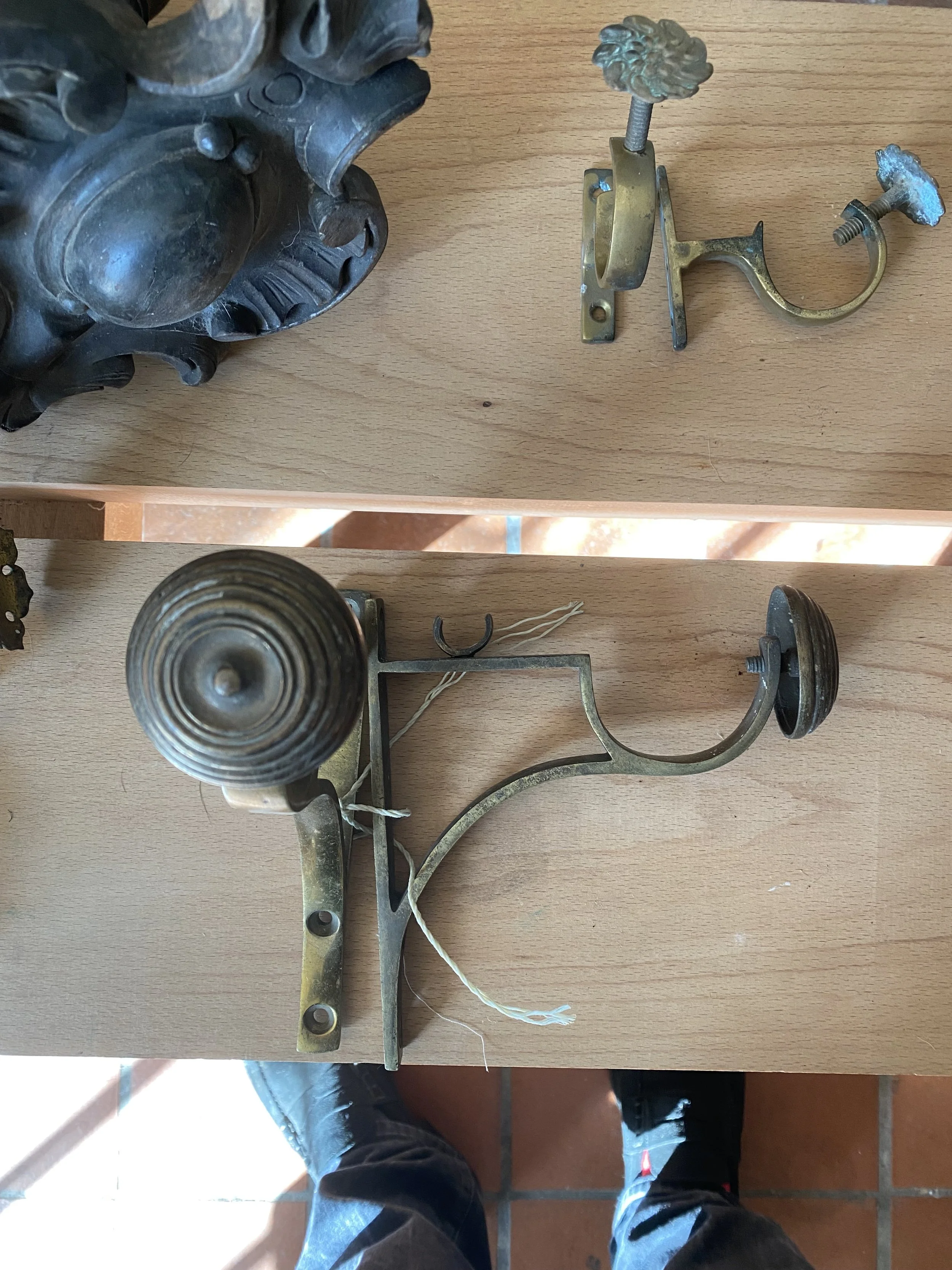 19th century gilt brass $400