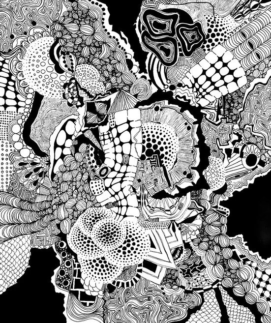 Entangled | 14" x 19" - Micron Pen