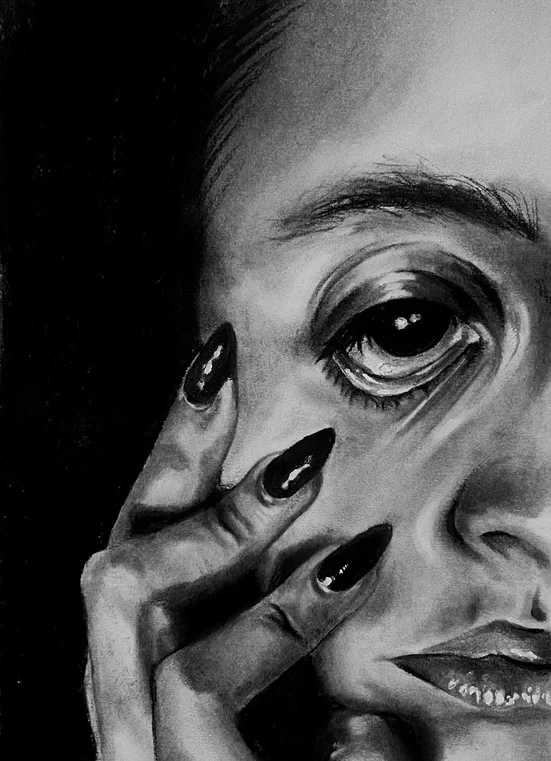 Human Only | 9" x 12" - Charcoal