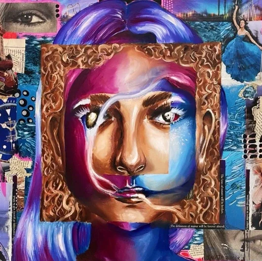 Transformative | 18" x 18" - Oil Paint, Acrylic, Collage