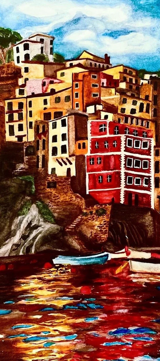 Riomaggiore | 4" x 10" - Watercolor