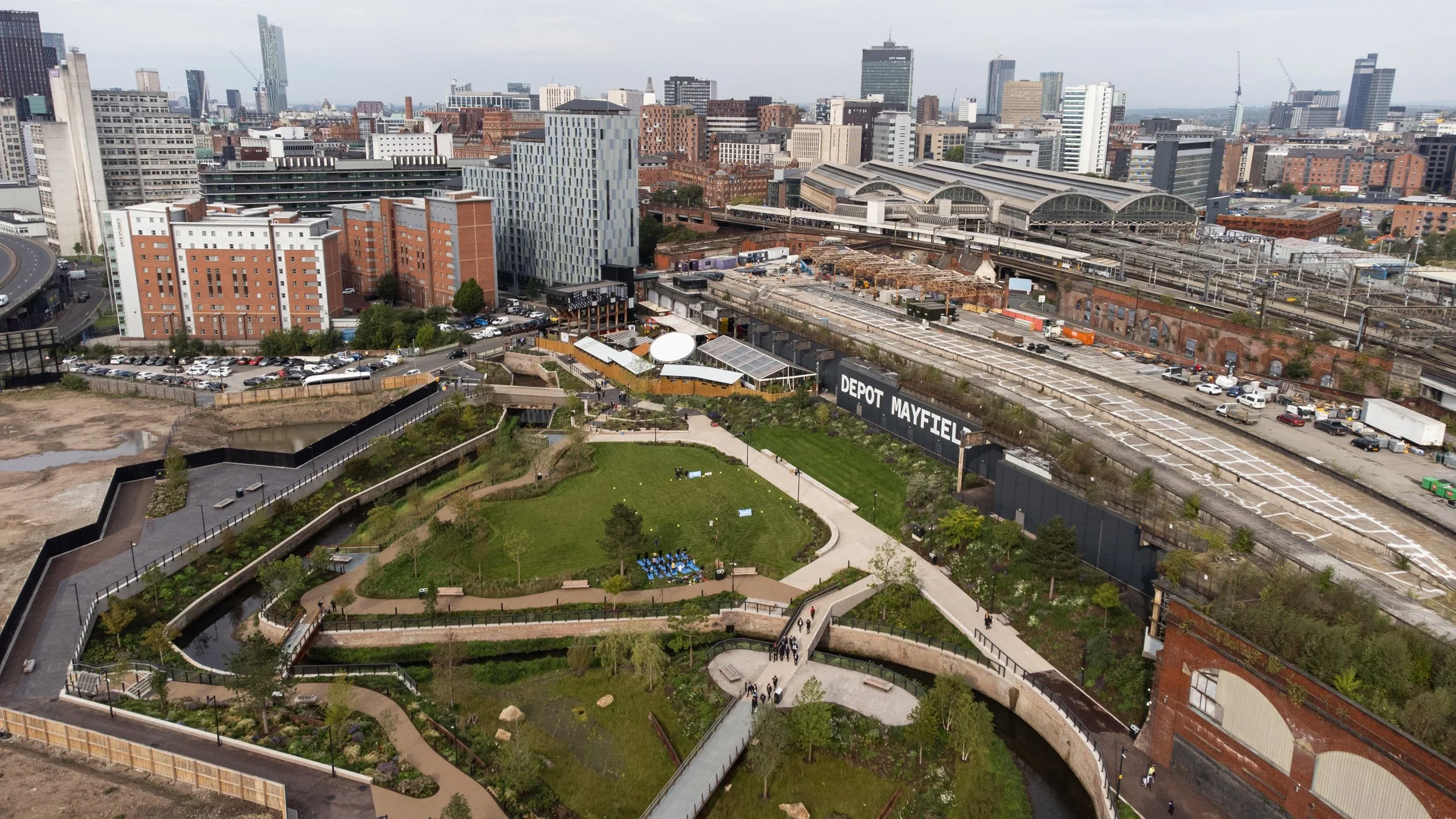 Birds eye view of Mayfield Park