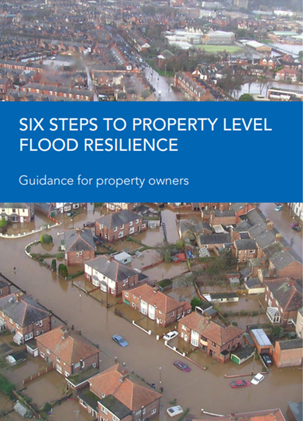 Front cover of 'Six steps to property level flood resilience - guidance for property owners' report