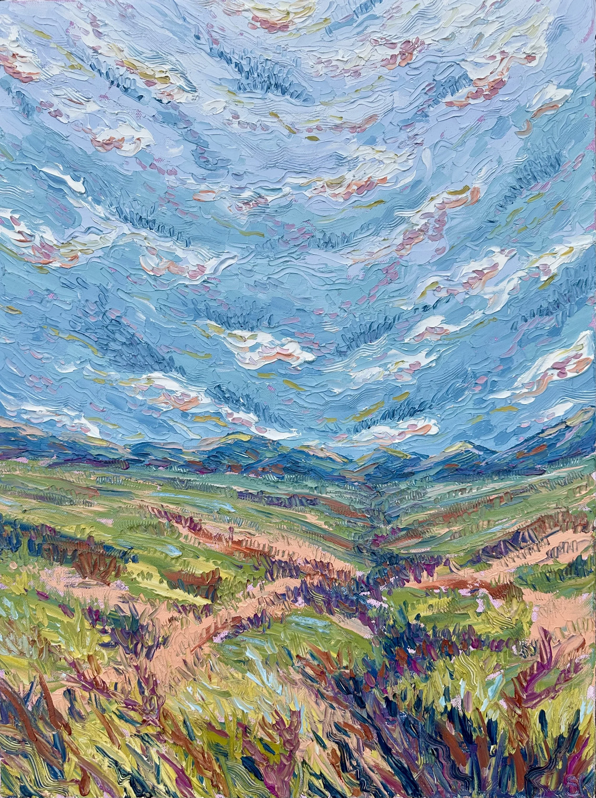 "Vibrations of the Land" 24x18- oil on canvas