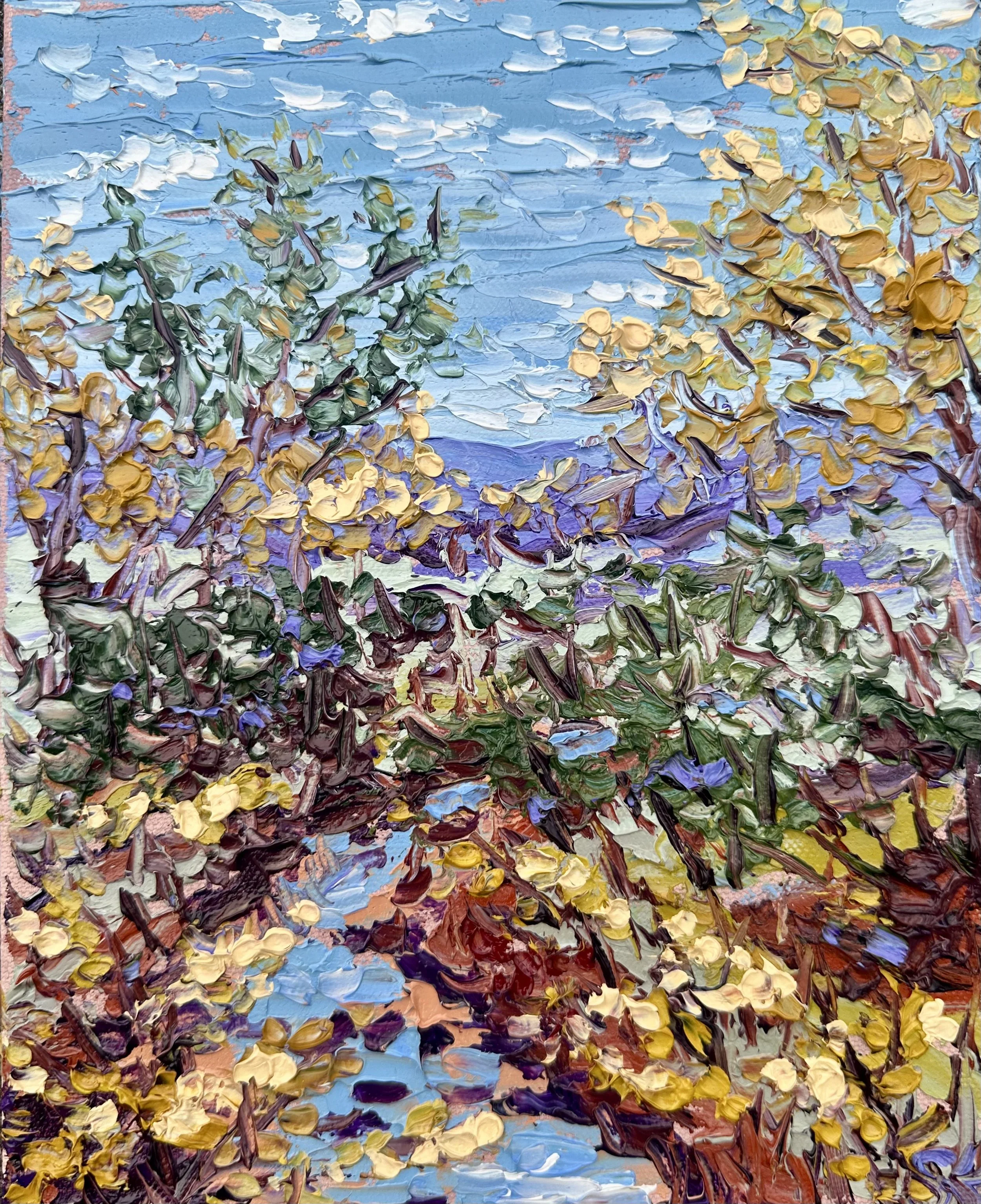 "Follow the Stream" 8x10- oil on canvas