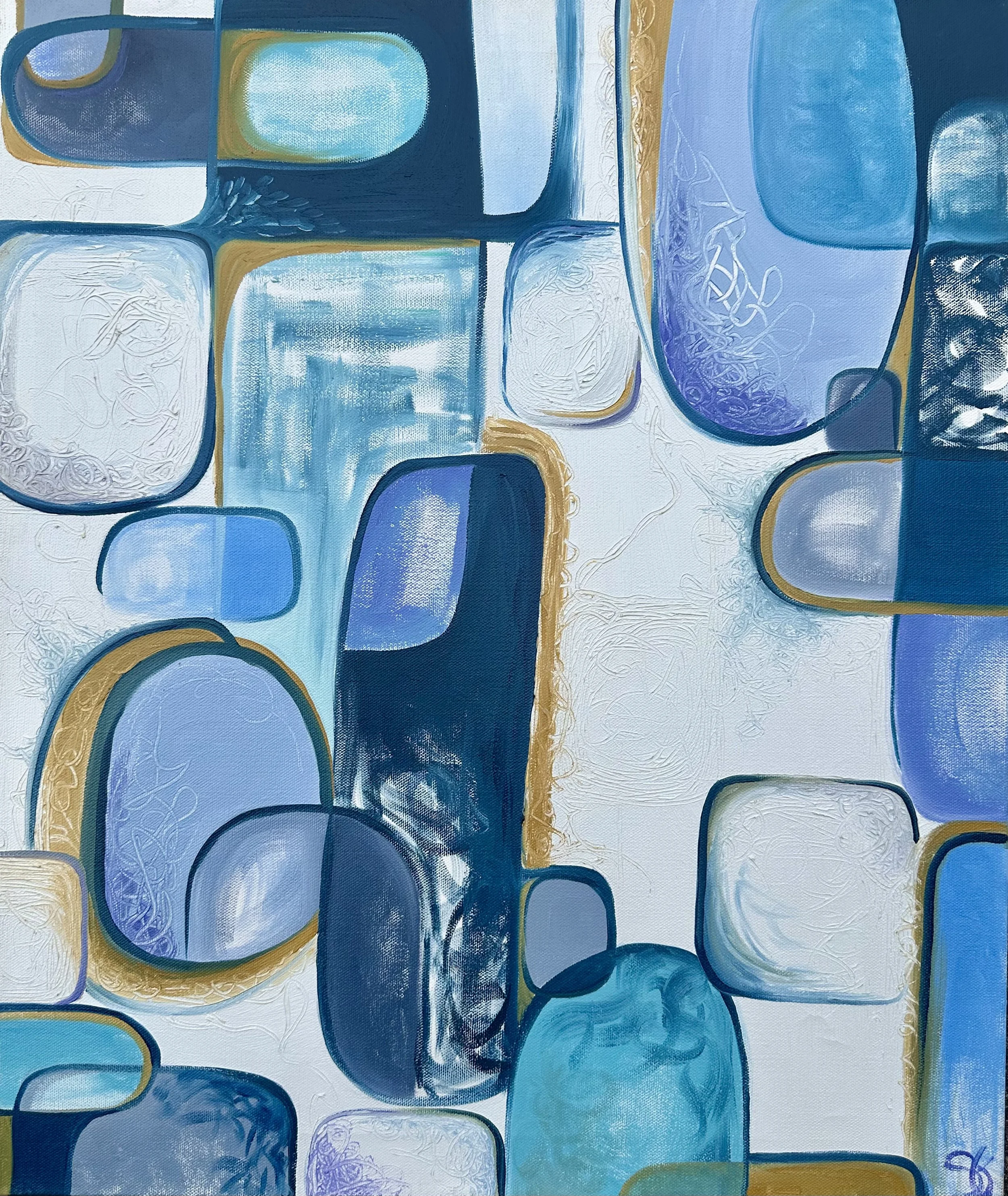 "Modern Stones" 18x24-  oil on canvas