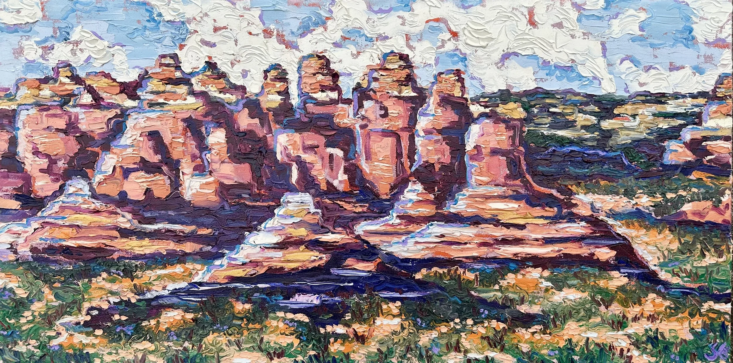"Colors of Utah" 30x15- oil on canvas