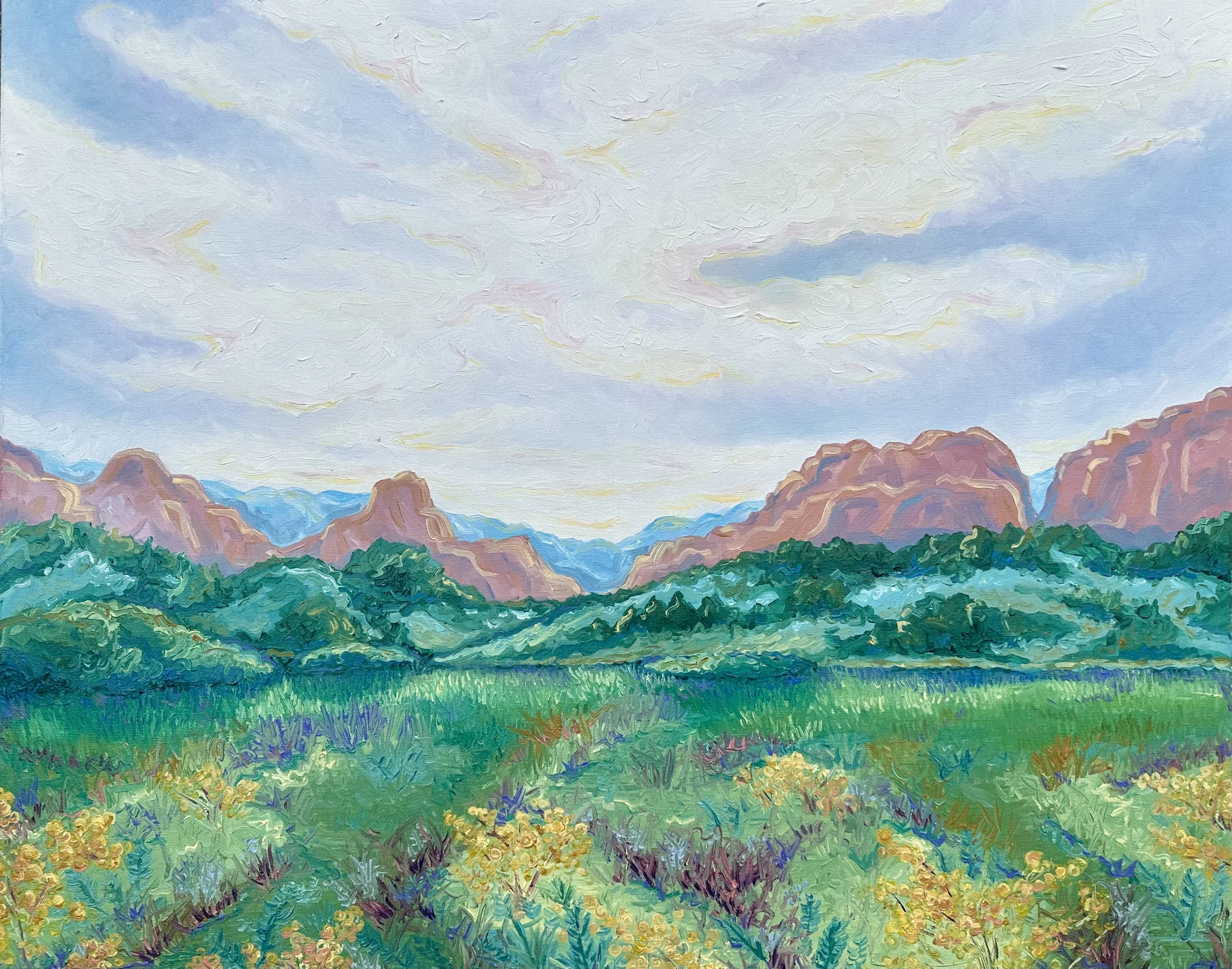 "Pink Rocks" 30x24- oil on canvas