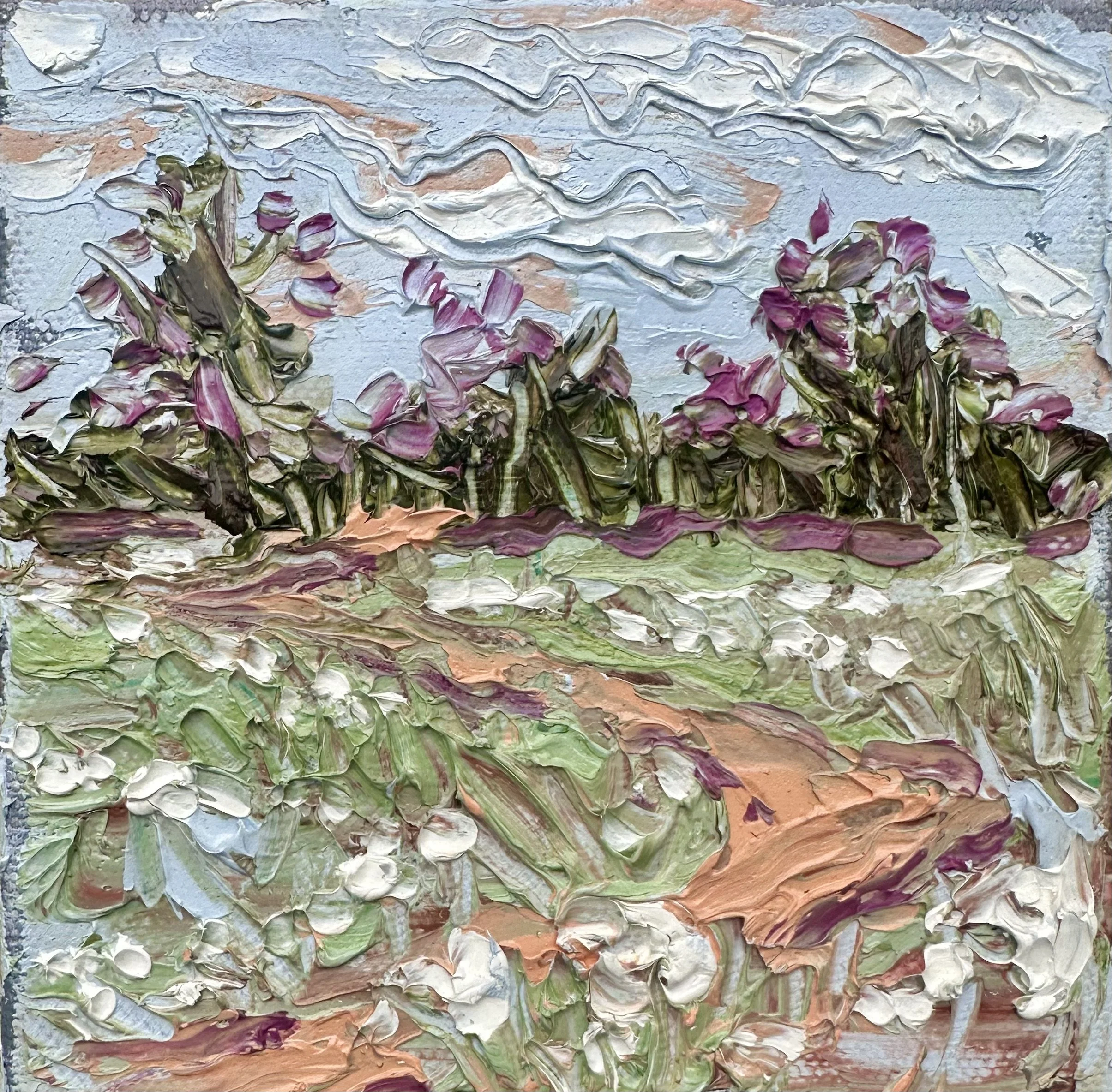 "Cotton" 4x4- oil on canvas